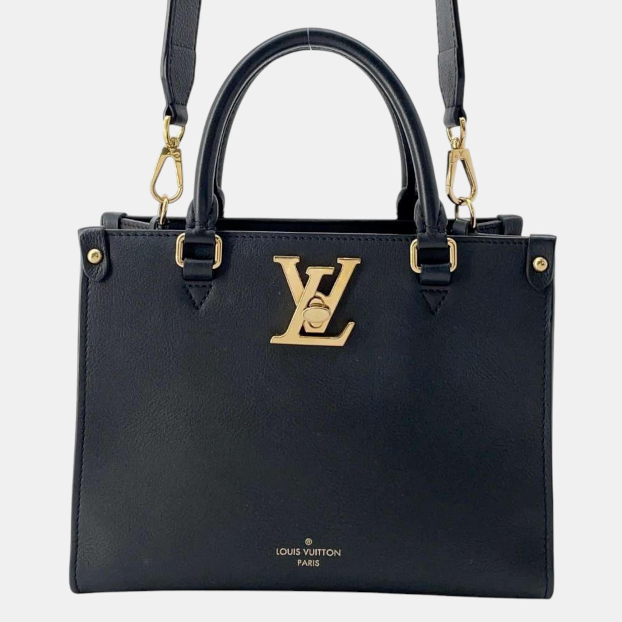 

Louis Vuitton Noir Grained Calf Leather Padlock & Go bag, Black