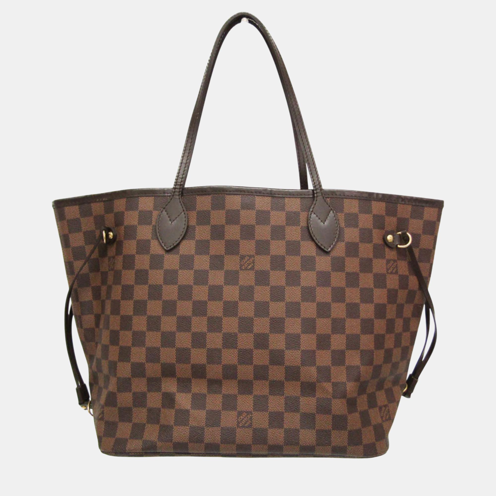 

Louis Vuitton Ebene Damier Neverfull MM Tote Bag, Brown