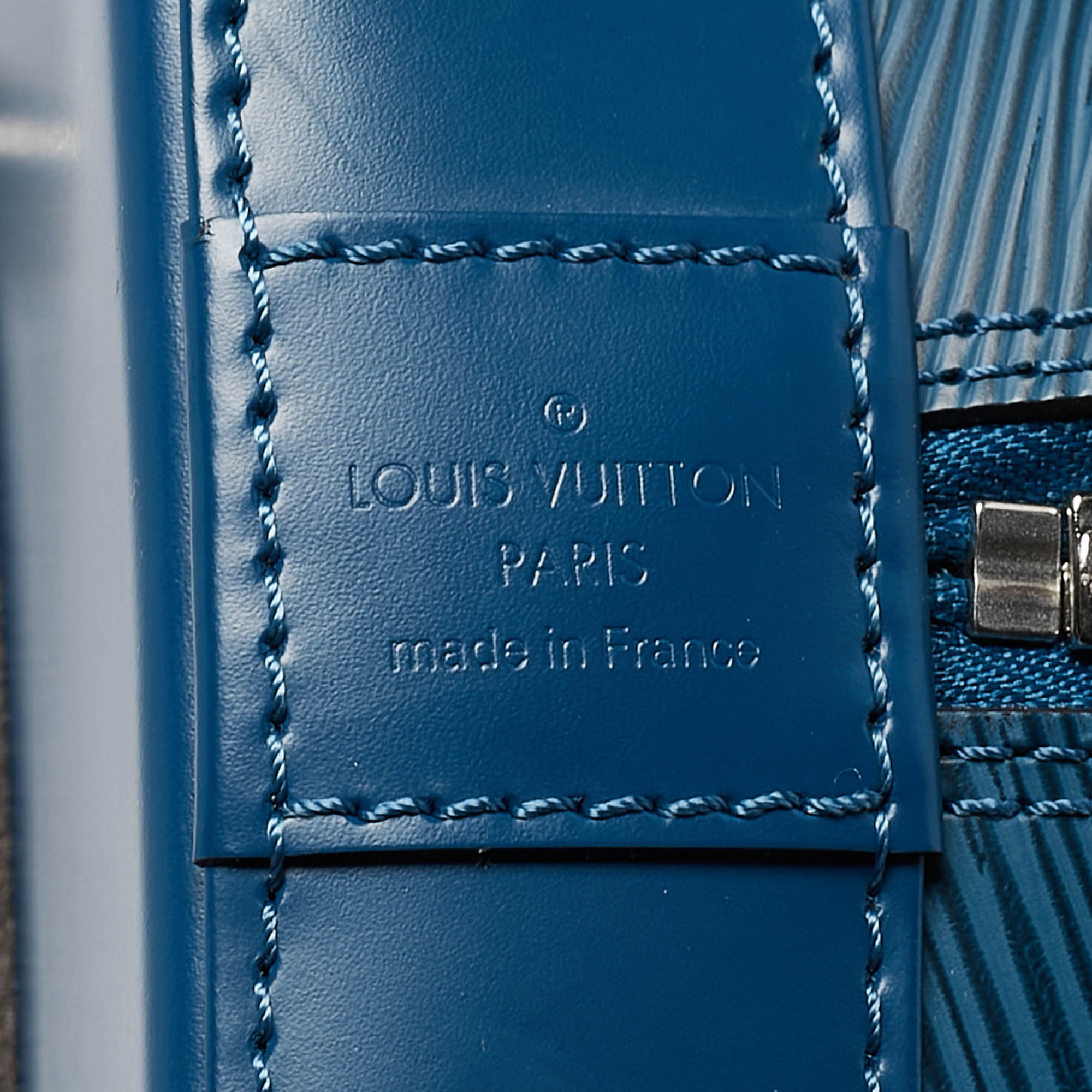 Louis Vuitton Saphir Epi Leather Alma MM Bag 