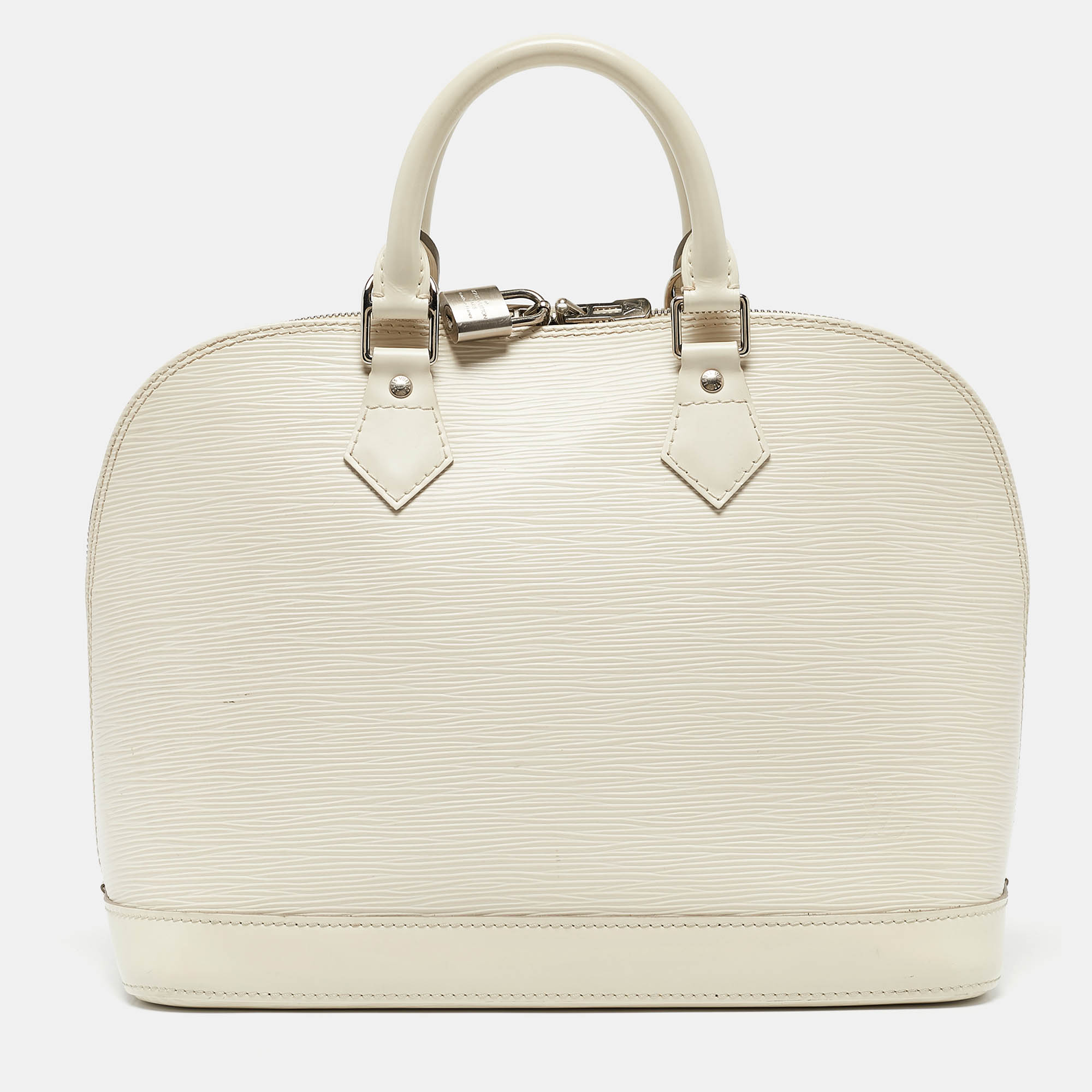 

Louis Vuitton Ivorie Epi Leather Alma PM Bag, White