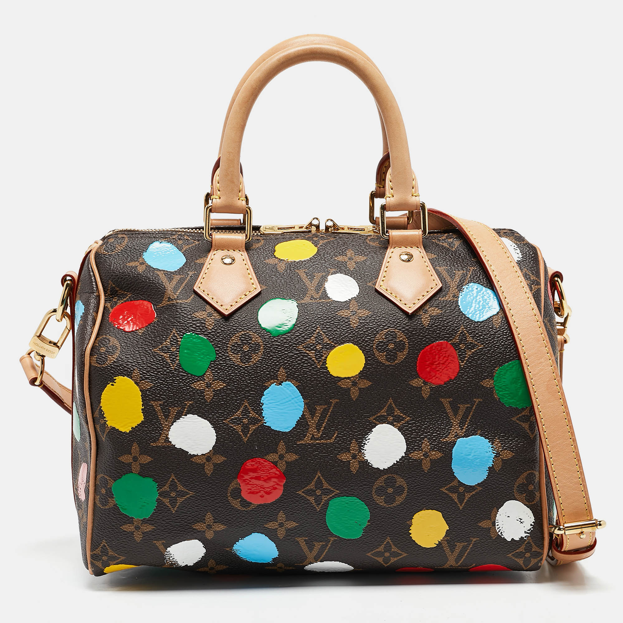 

Louis Vuitton x Yayoi Kusama Monogram Dots Canvas Speedy Bandouliere 25 Bag, Brown