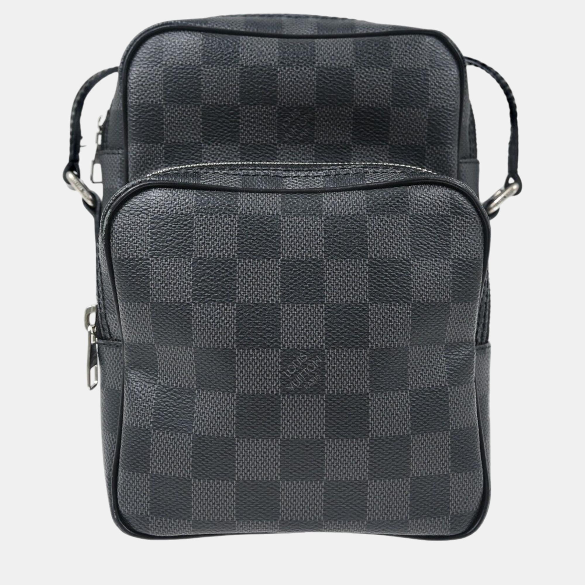 

Louis Vuitton Damier Graphite Rem Shoulder Bag, Black