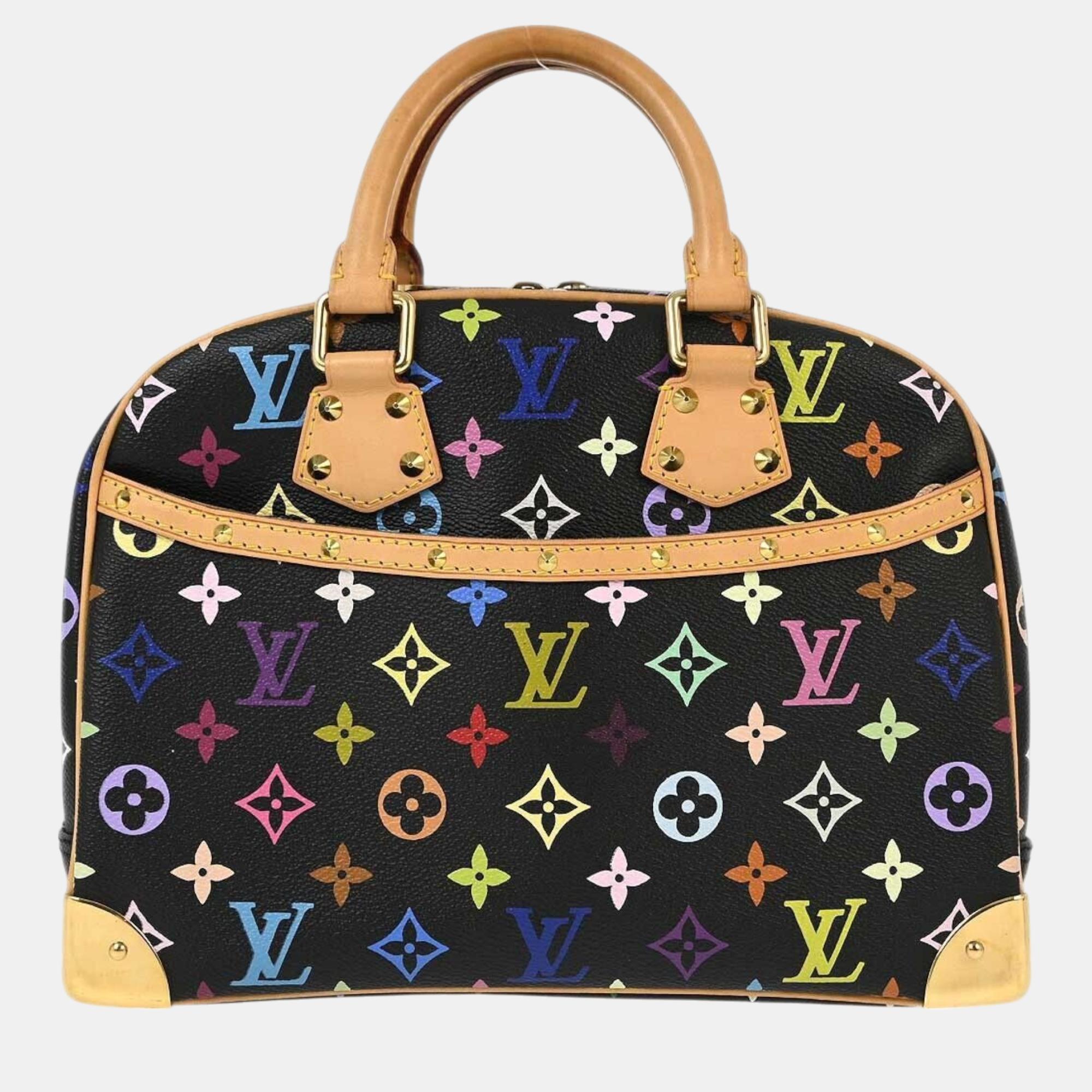 

Louis Vuitton Black Monogram Multicolor Trouville Handbag