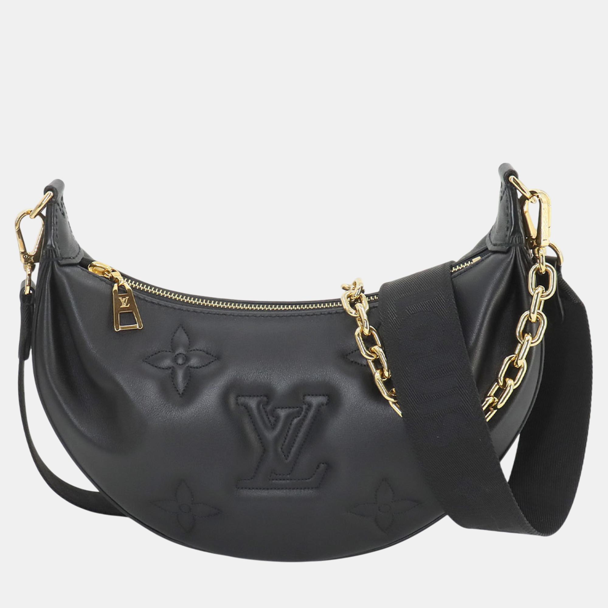 

Louis Vuitton Black Leather Bubble Glam Over The Moon Shoulder Bag