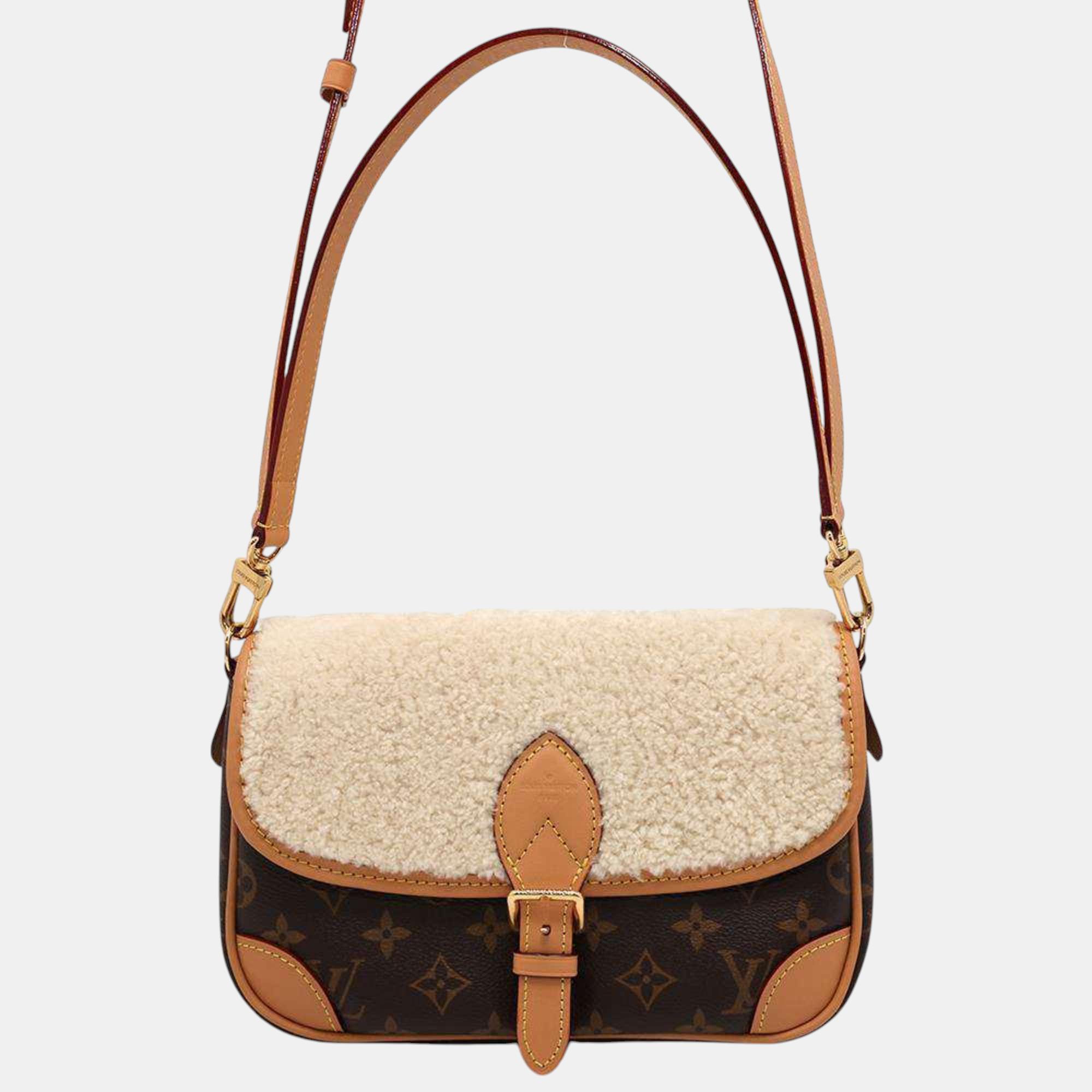 

Louis Vuitton Monogram Shearling Diane Nm Pm Shoulder Bag, Brown