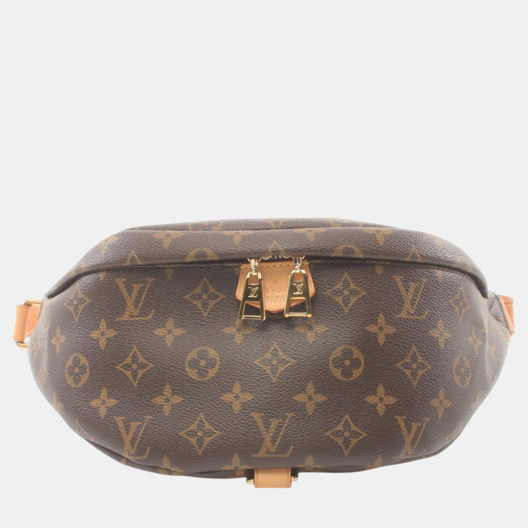 

Louis Vuitton Monogram Brown Coated Canvas Leather Bum Bag