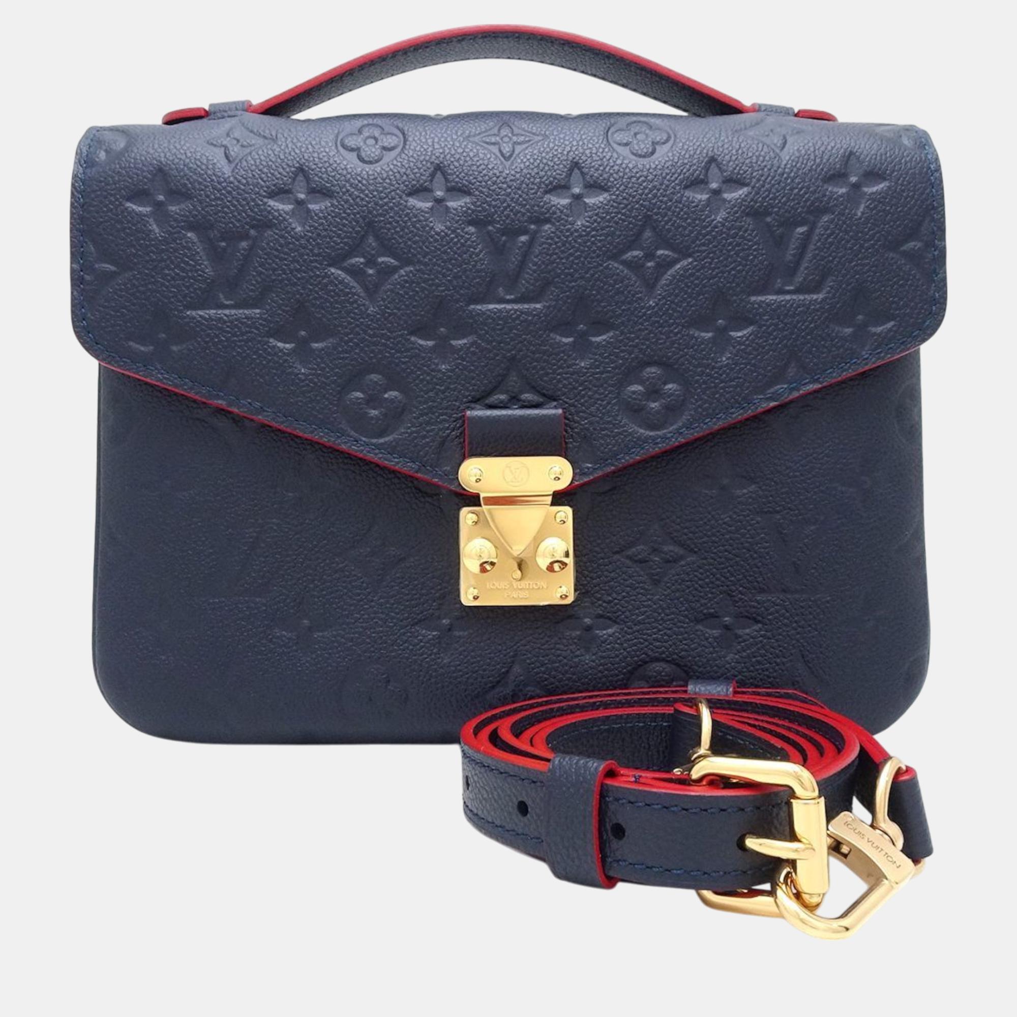 

Louis Vuitton Marine Rouge Monogram Empreinte Pochette Metis Mm Shoulder Bag, Blue