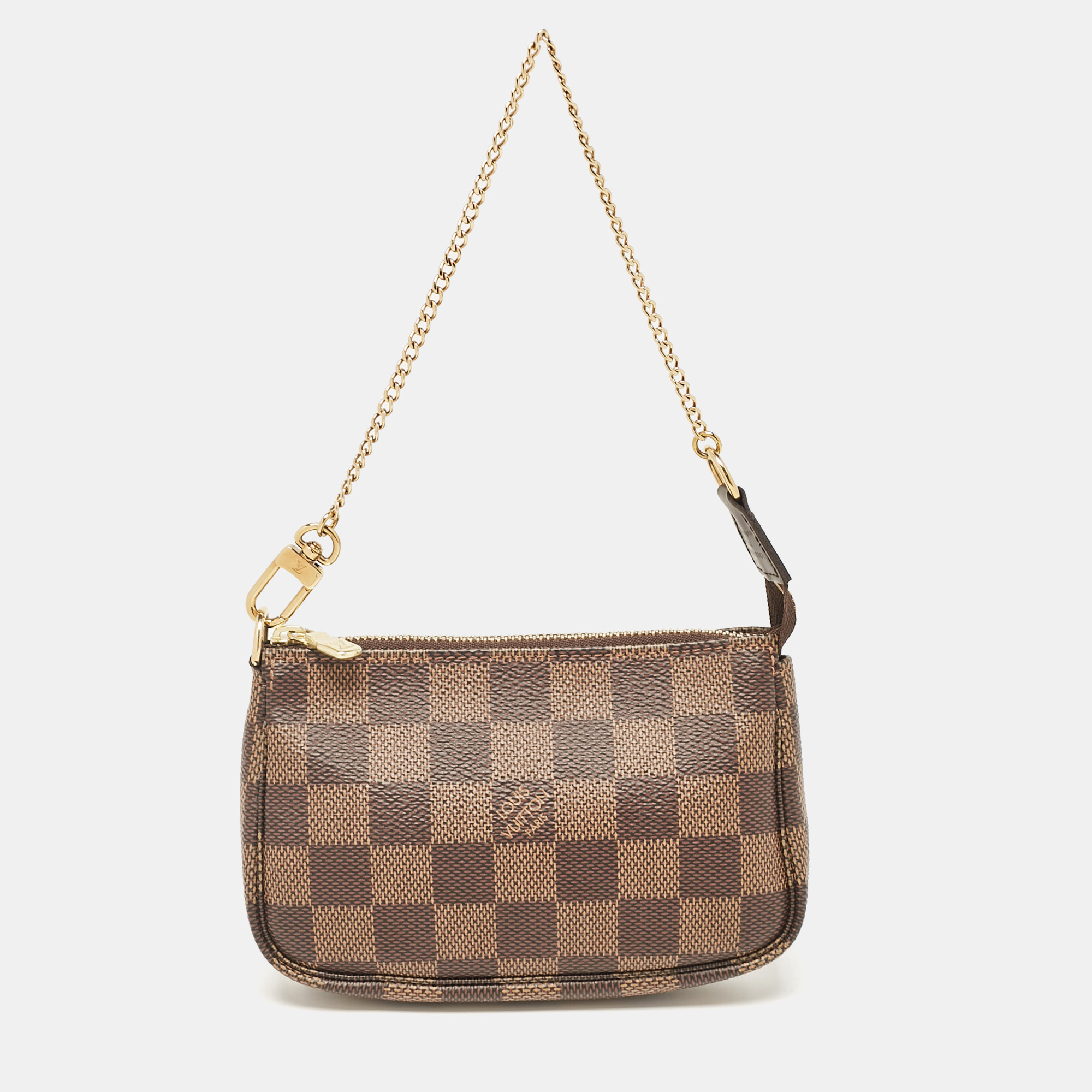 

Louis Vuitton Monogram Canvas Mini Pochette Accessoires, Brown