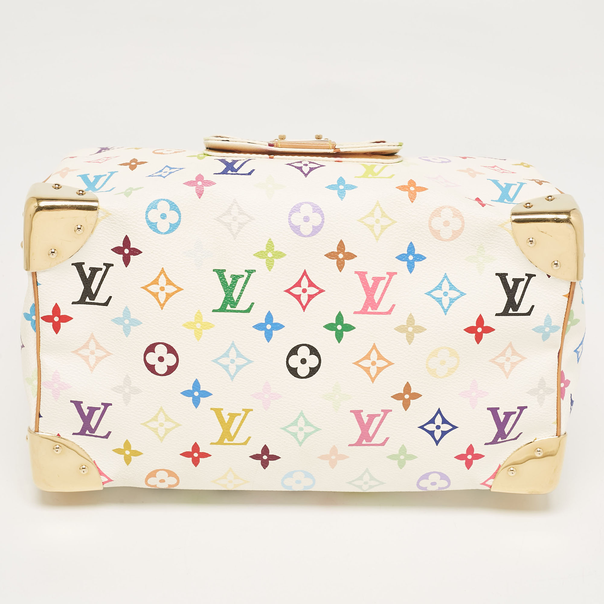 Louis Vuitton White Monogram Multicolore Canvas Speedy 30 Bag 