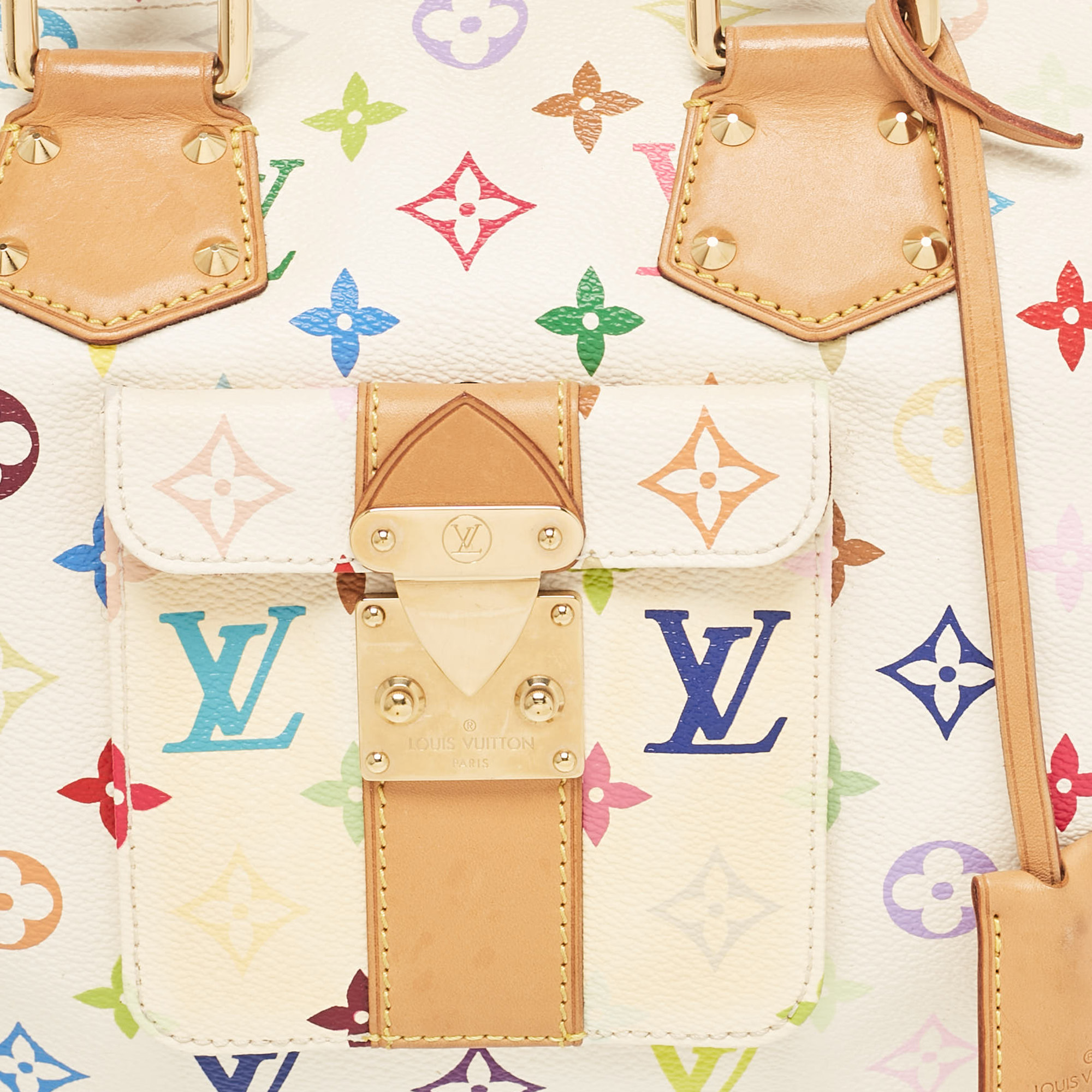 Louis Vuitton White Monogram Multicolore Canvas Speedy 30 Bag 