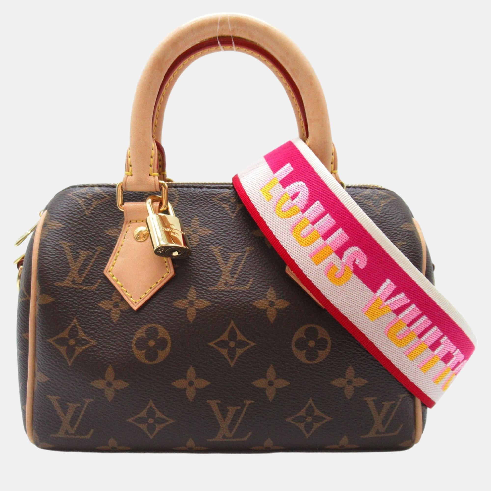 

Louis Vuitton Coated Canvas Monogram Brown Speedy Bandouliere 20 Shoulder Bag