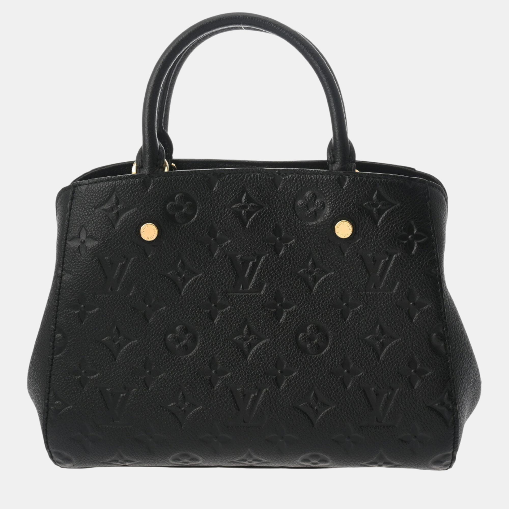 

Louis Vuitton Noir Leather Monogram Empreinte Montaigne Bb Handbag, Black