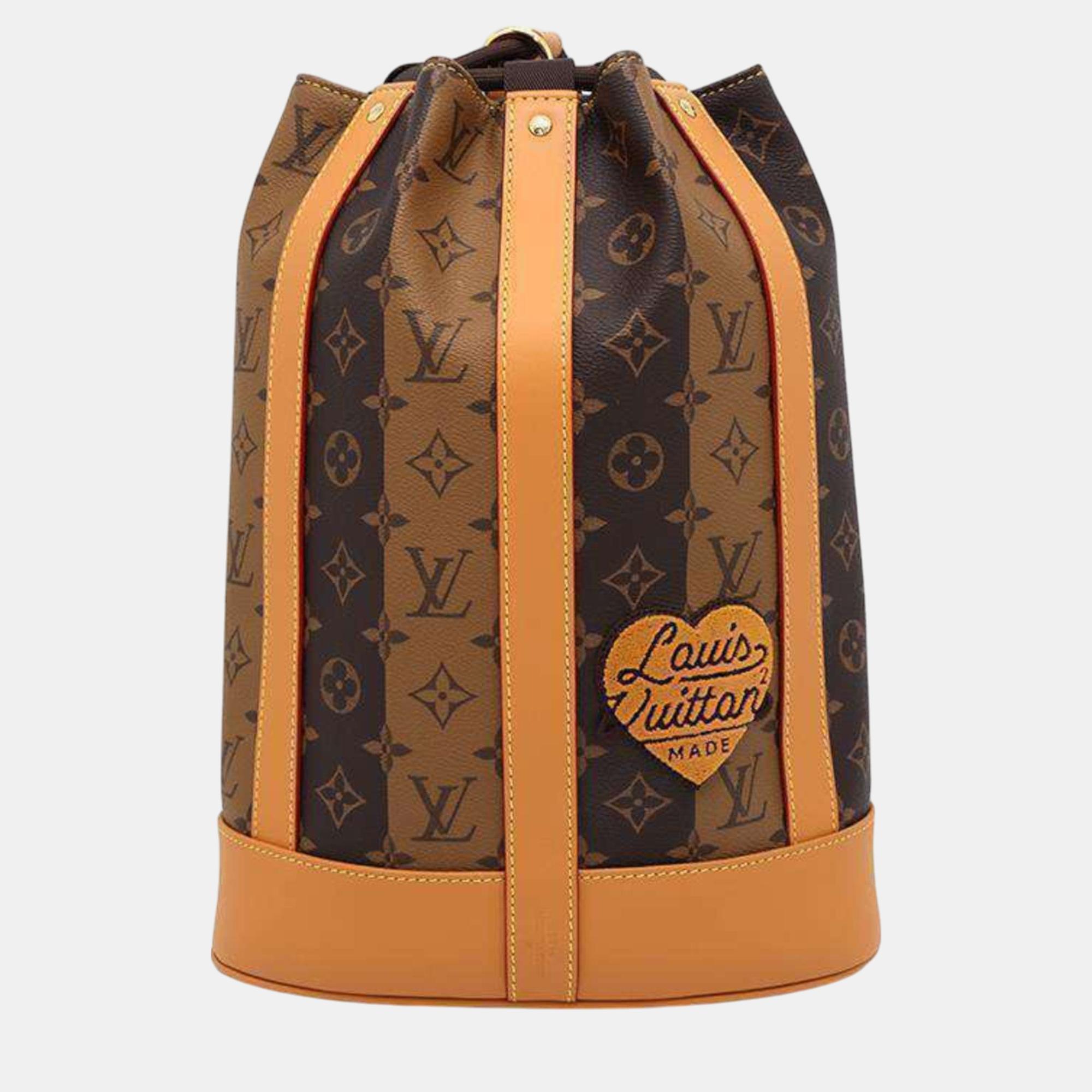 

Louis Vuitton Monogram Stripe Randonne Backpack Bag, Brown