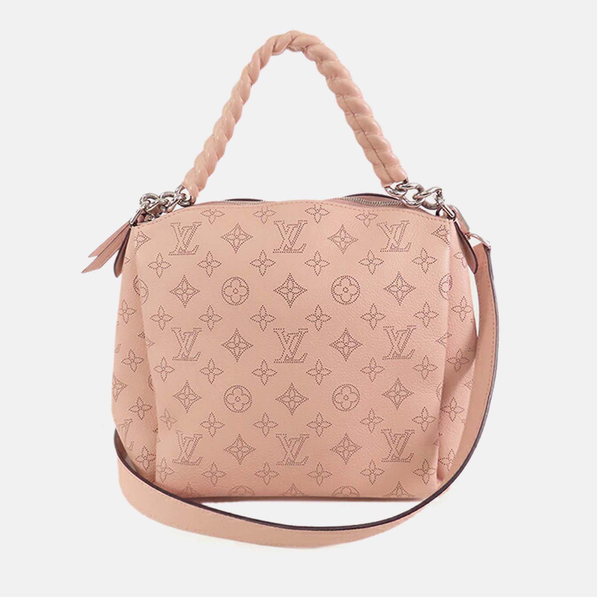 

Louis Vuitton Pink Leather Monogram Mahina Babylone BB