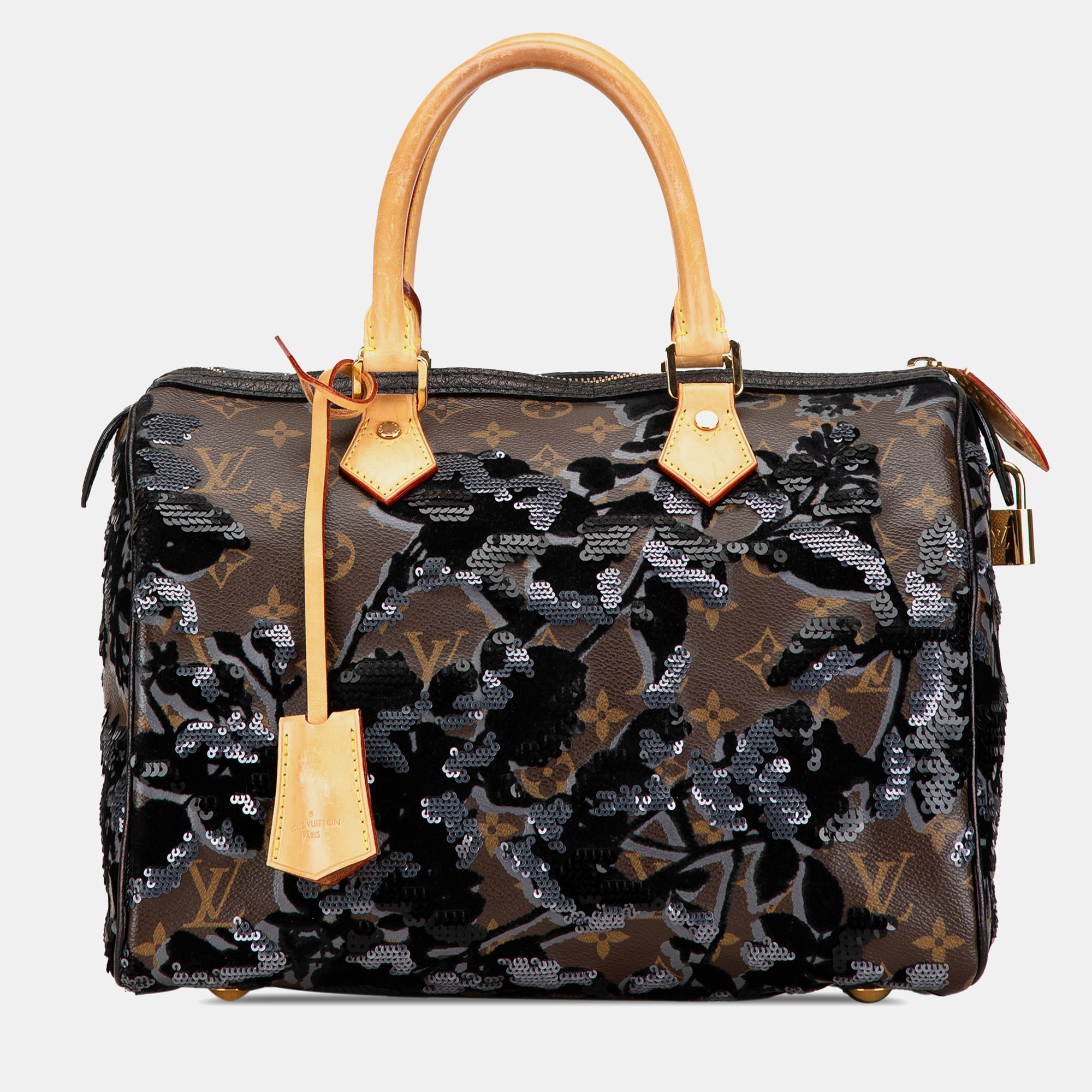 

Louis Vuitton Brown Monogram Fleur De Jais Sequins Speedy 30