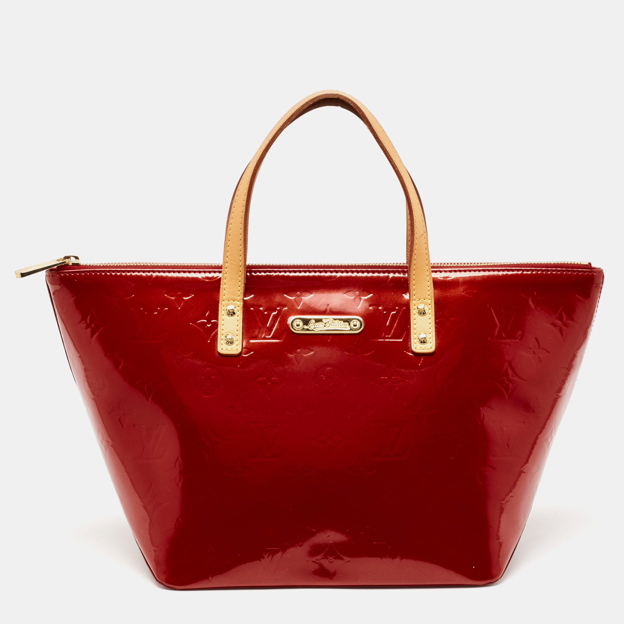 

Louis Vuitton Pomme D’amour Monogram Vernis Bellevue PM Bag, Red