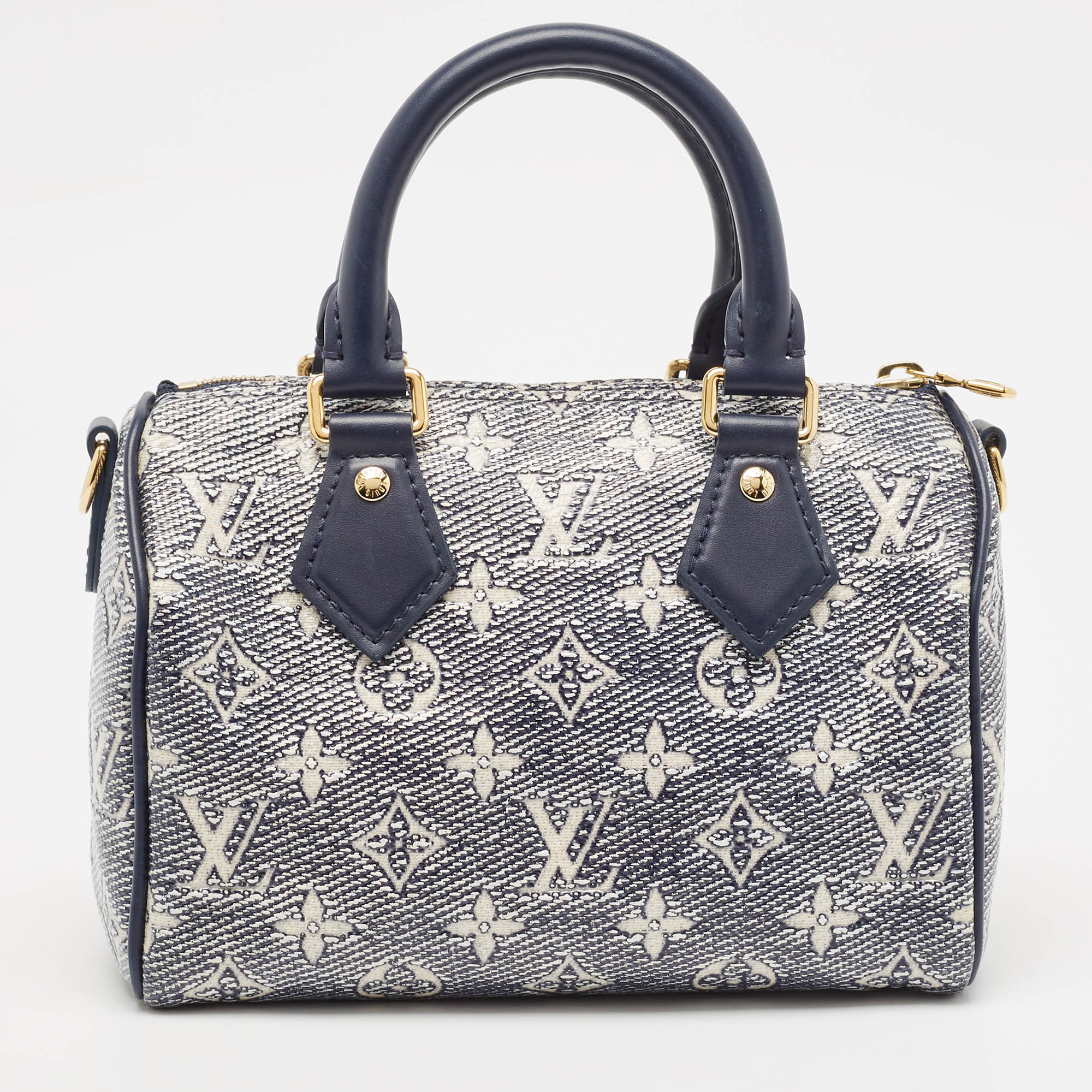 

Louis Vuitton Blue Monoglam Speedy Bandouliere 20 Bag