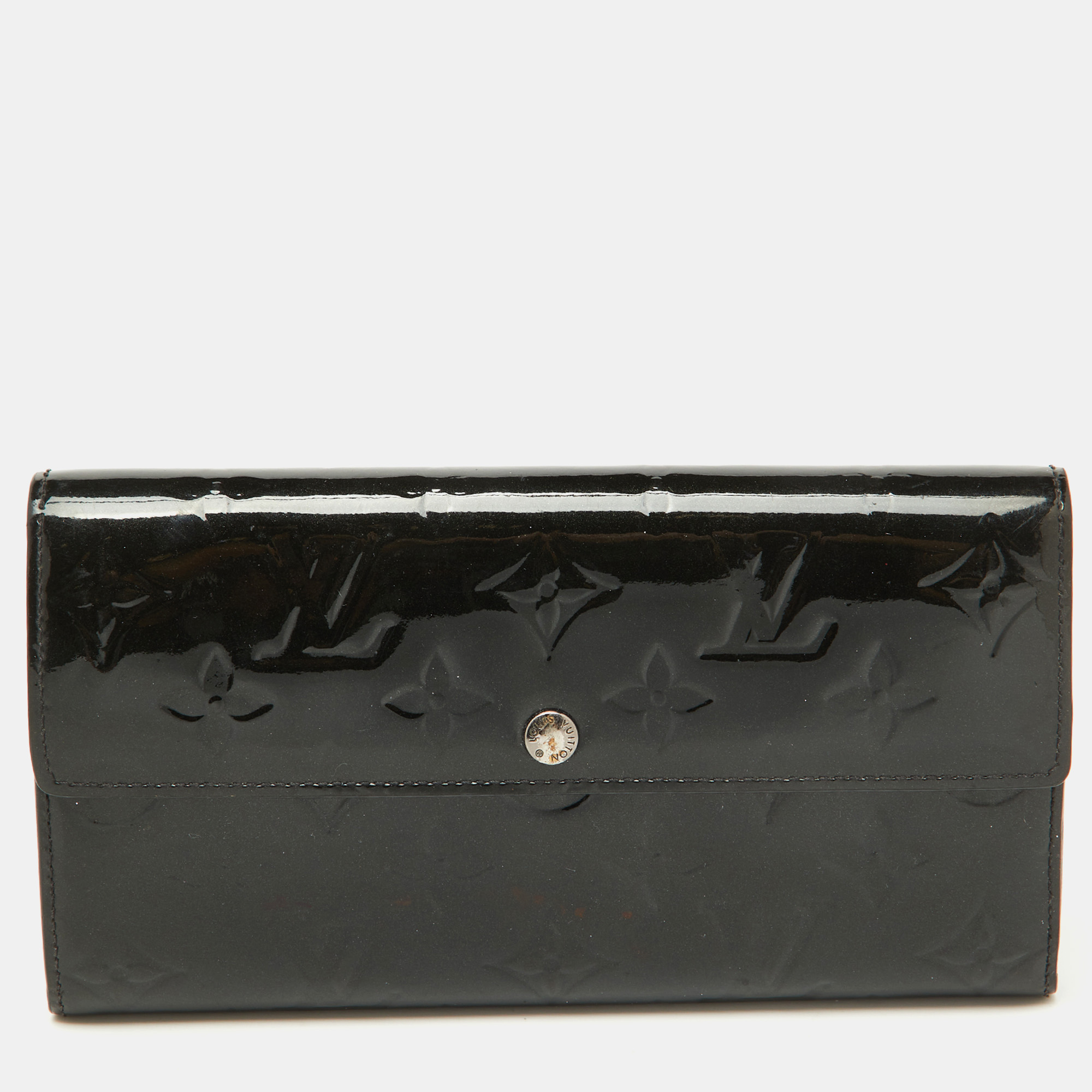 

Louis Vuitton Black Magnetique Monogram Vernis Sarah Wallet