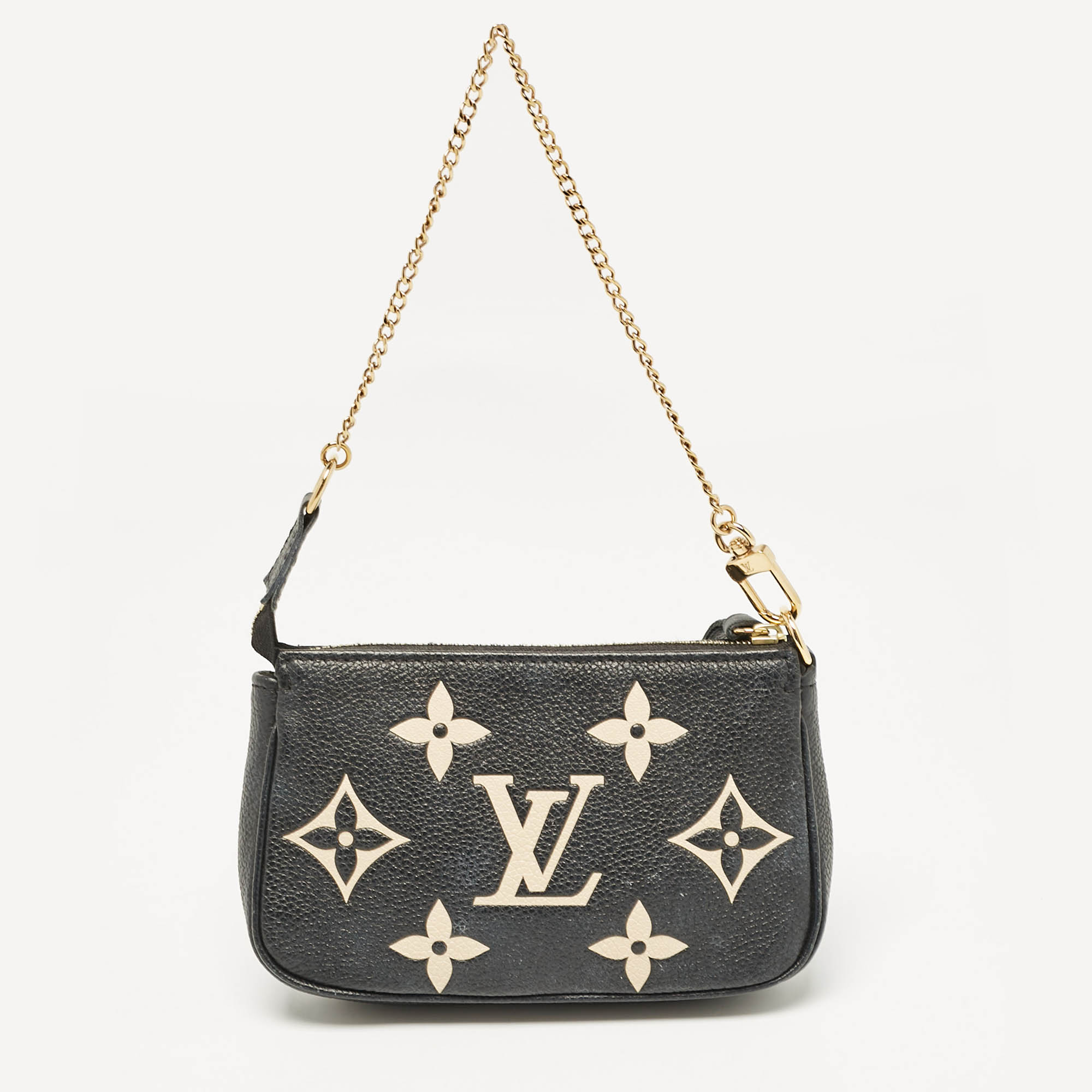 

Louis Vuitton Black Giant Monogram Empreinte Mini Pochette Accessoires