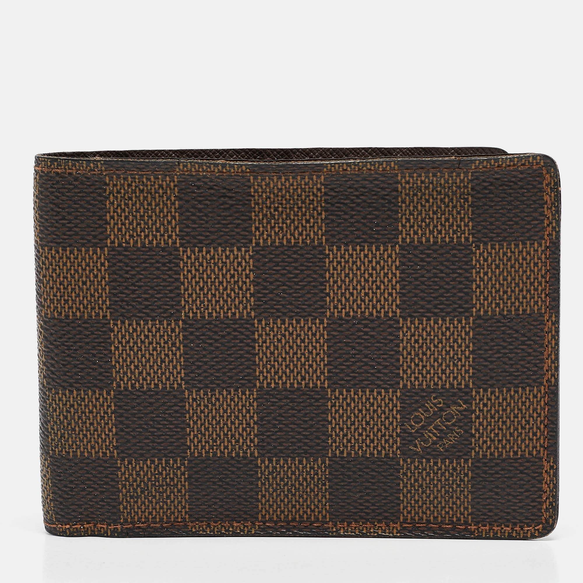 

Louis Vuitton Damier Ebene Canvas Multiple Wallet, Brown