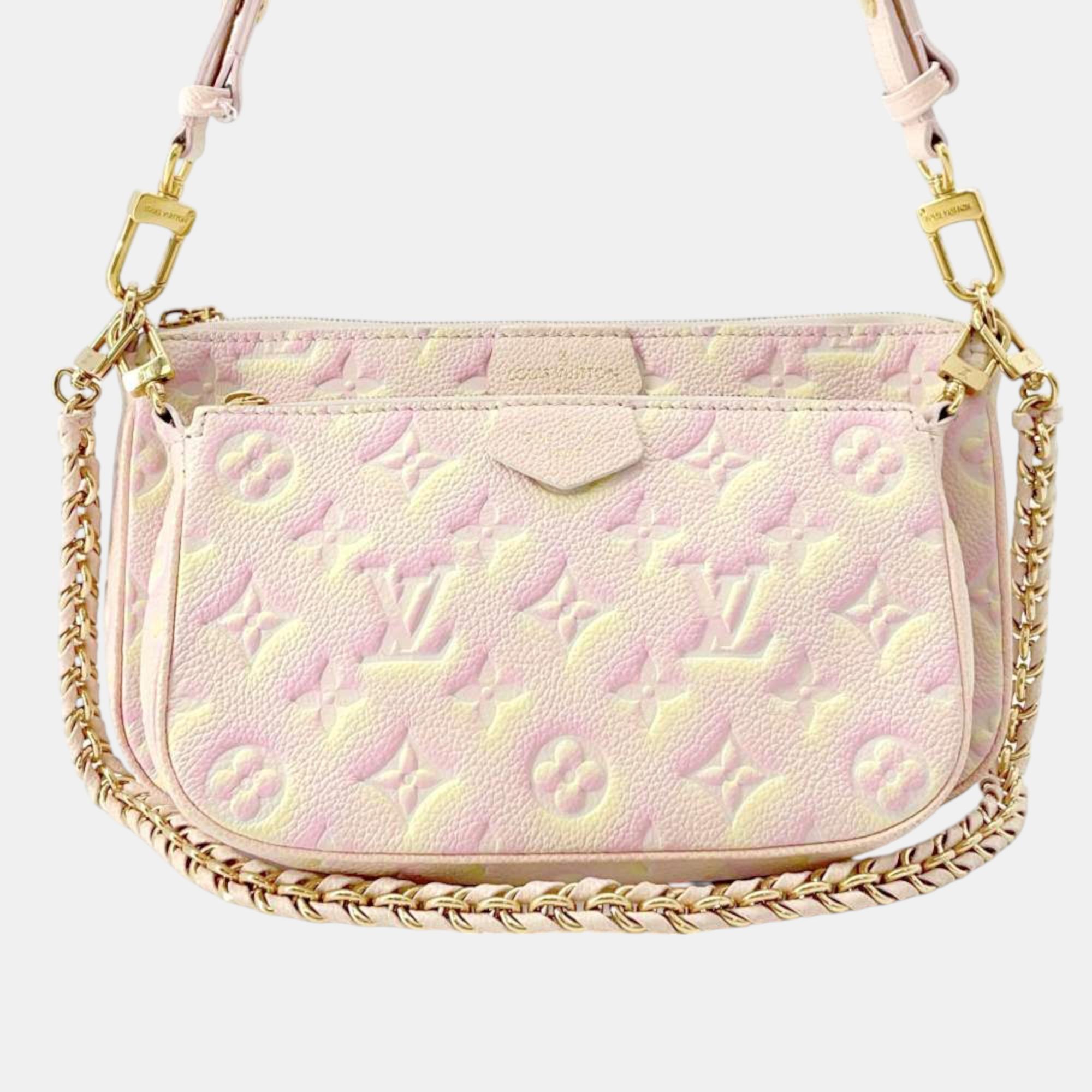 

Louis Vuitton Pink Monogram Empreinte Leather Multi Pochette Accessoires Shoulder Bag