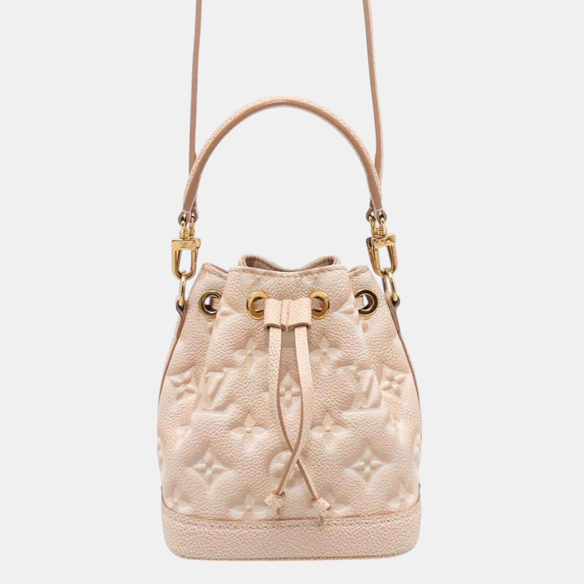 

Louis Vuitton Beige Monogram Empreinte Leather Summer Stardust Nano Noe Shoulder Bag