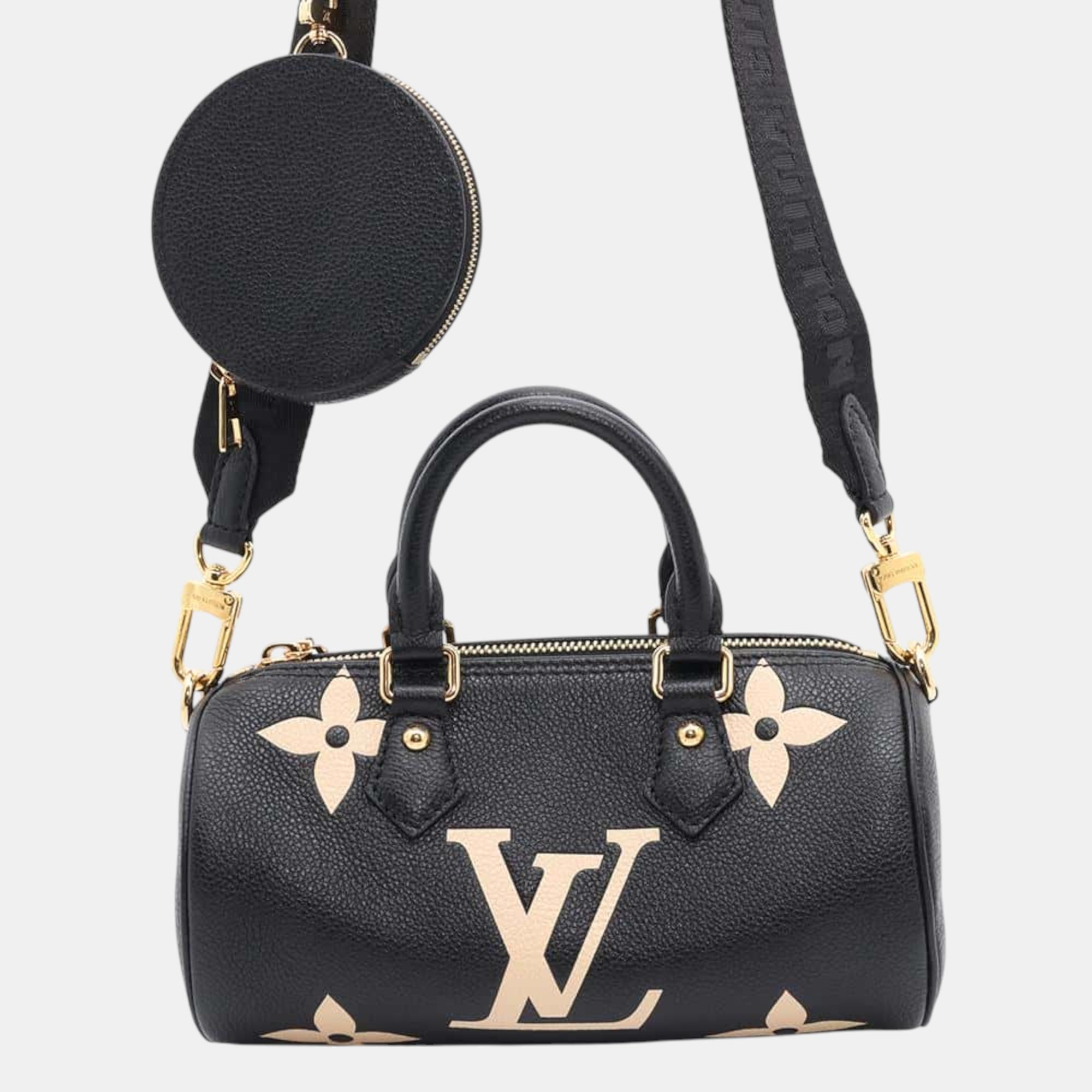 

Louis Vuitton Noir/ Beige Bicolor Monogram Empreinte Leather Papillon Shoulder Bag