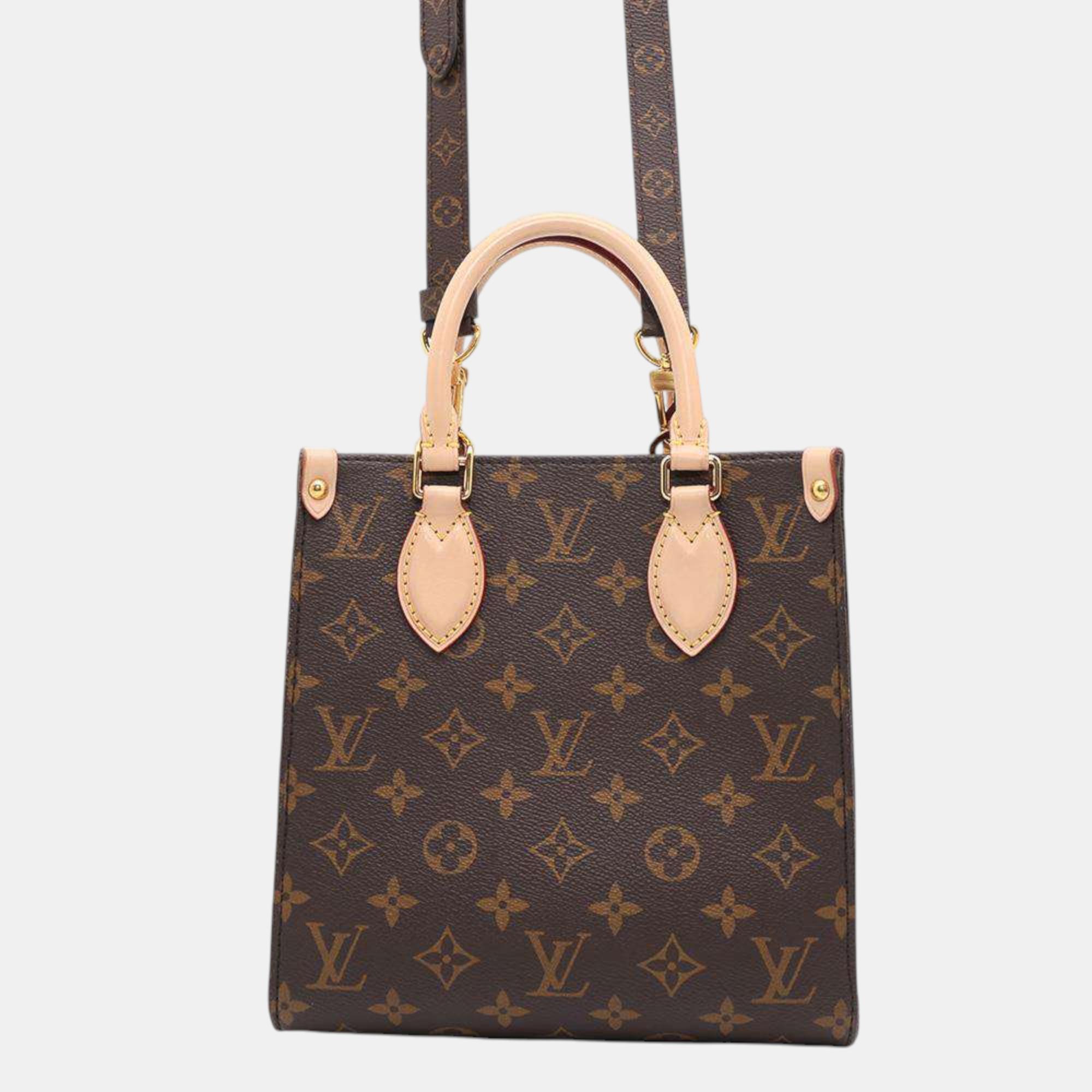 

Louis Vuitton Red Monogram BB Sac Plat Tote Bag, Brown