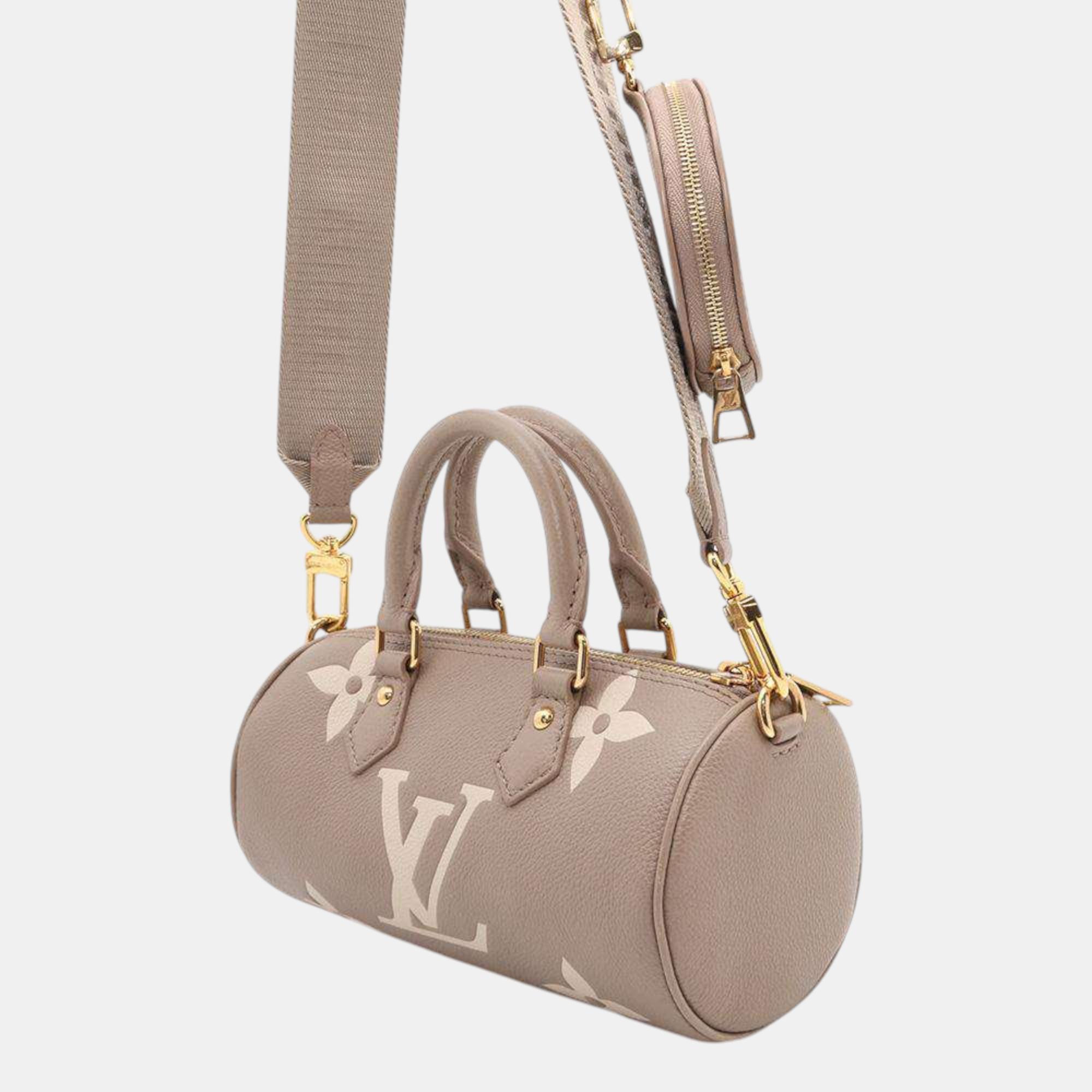 Louis Vuitton Tourterelle		Bicolor	Monogram	Empreinte	Leather BB Papillon Shoulder Bag 