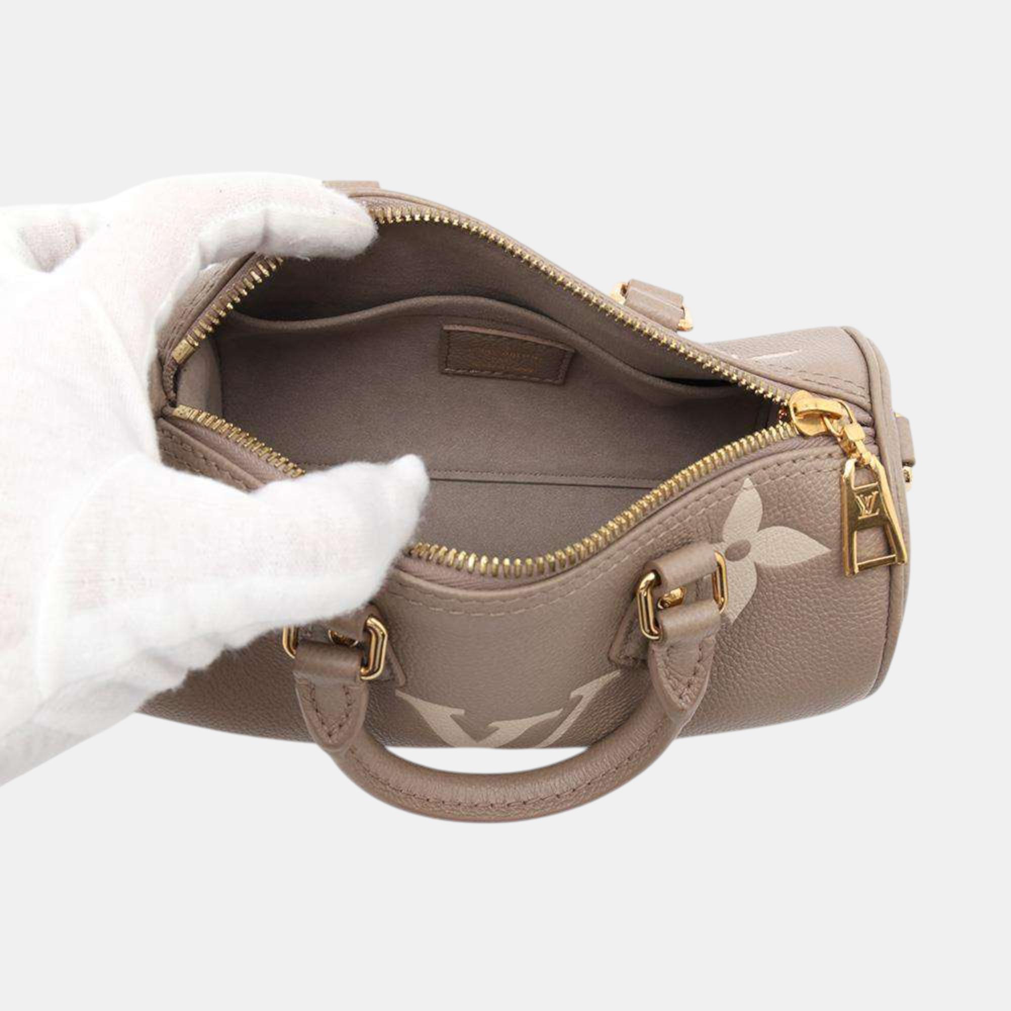 Louis Vuitton Tourterelle		Bicolor	Monogram	Empreinte	Leather BB Papillon Shoulder Bag 