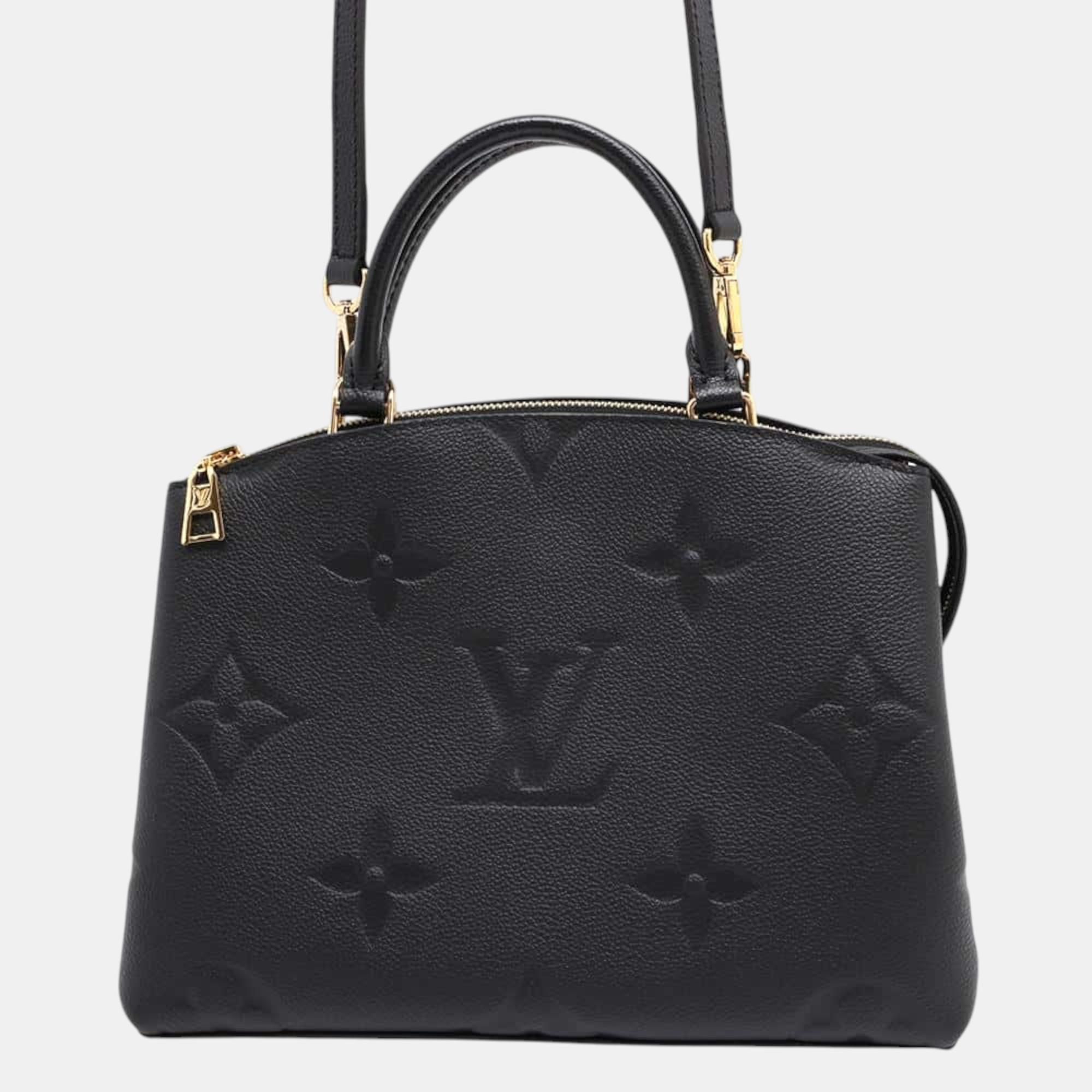 

Louis Vuitton Noir Monogram Empreinte Leather PM Petit Palais Shoulder Bag, Black