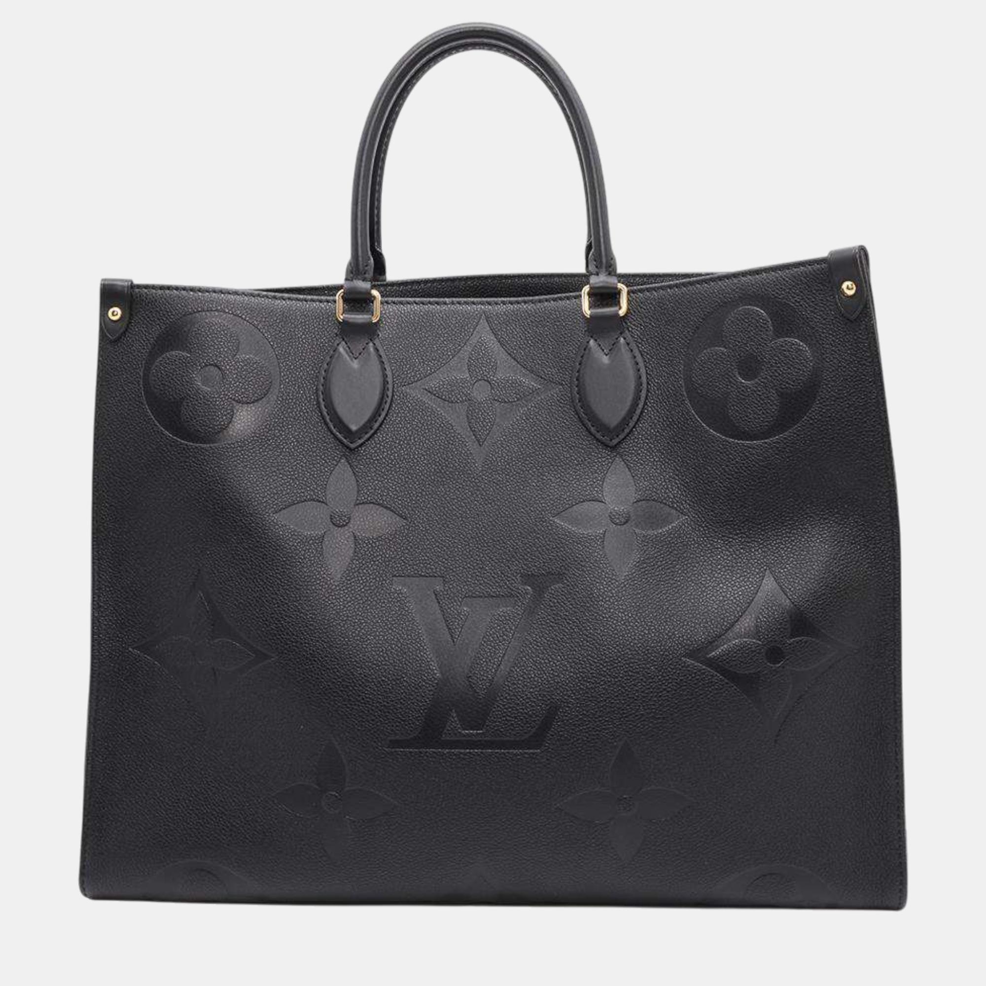 

Louis Vuitton Onthego Noir Monogram Empreinte Leather Size Gm, Black