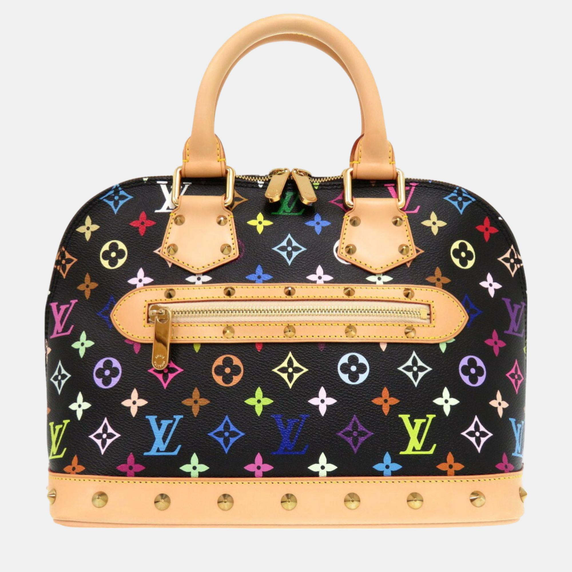 

Louis Vuitton Alma Pm Monogram Multicolor Noir Handbag Black