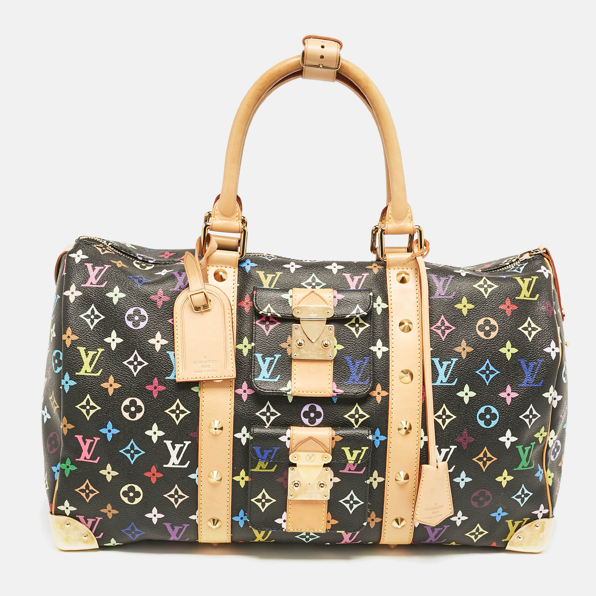 

Louis Vuitton Black/Multicolor Monogram Canvas Keepall 45 Bag