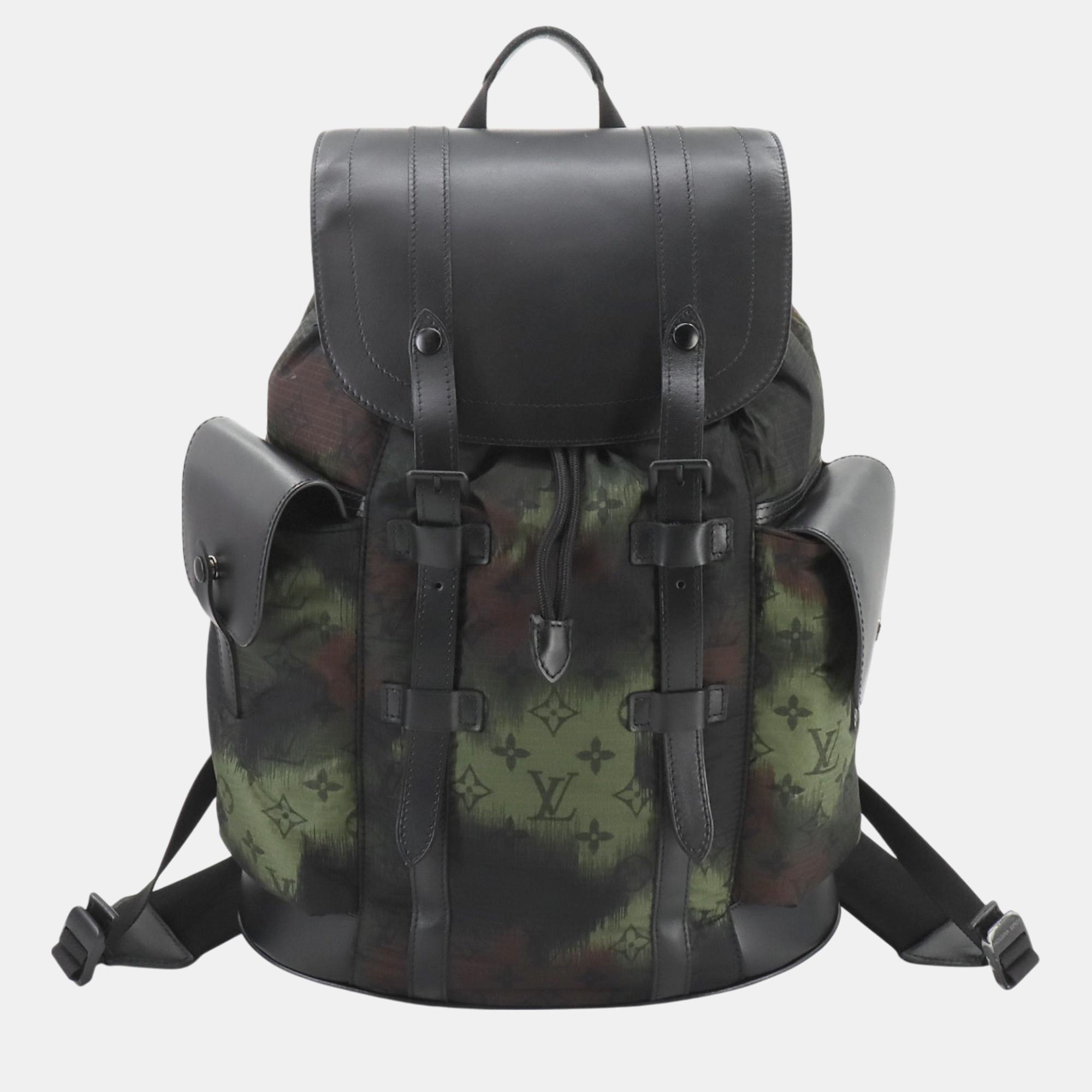 

Louis Vuitton Monogram Nylon Camouflage Christopher Pm Backpack Black Khaki