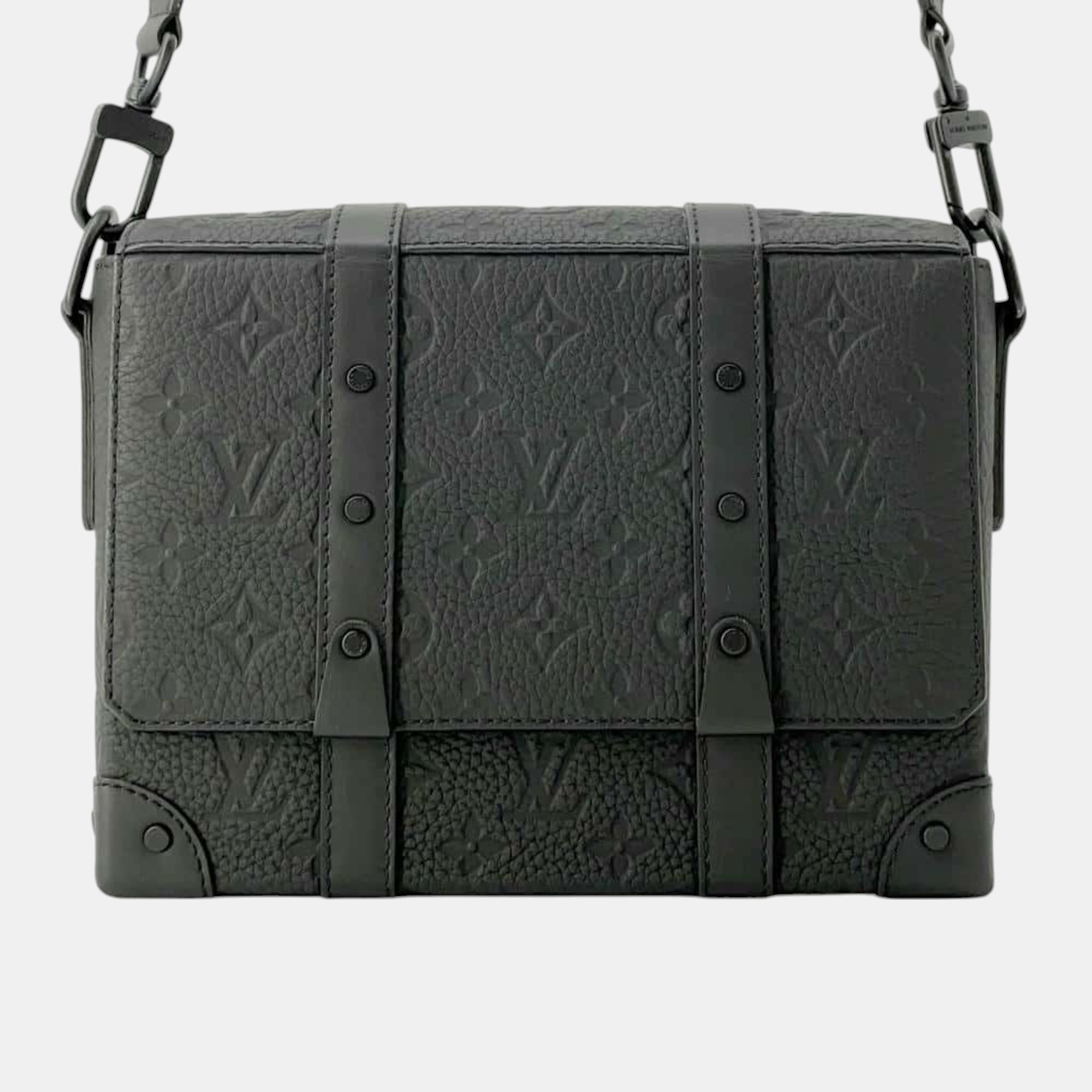 

Louis Vuitton Black Monogram Taurillon Trunk PM Shoulder Bag