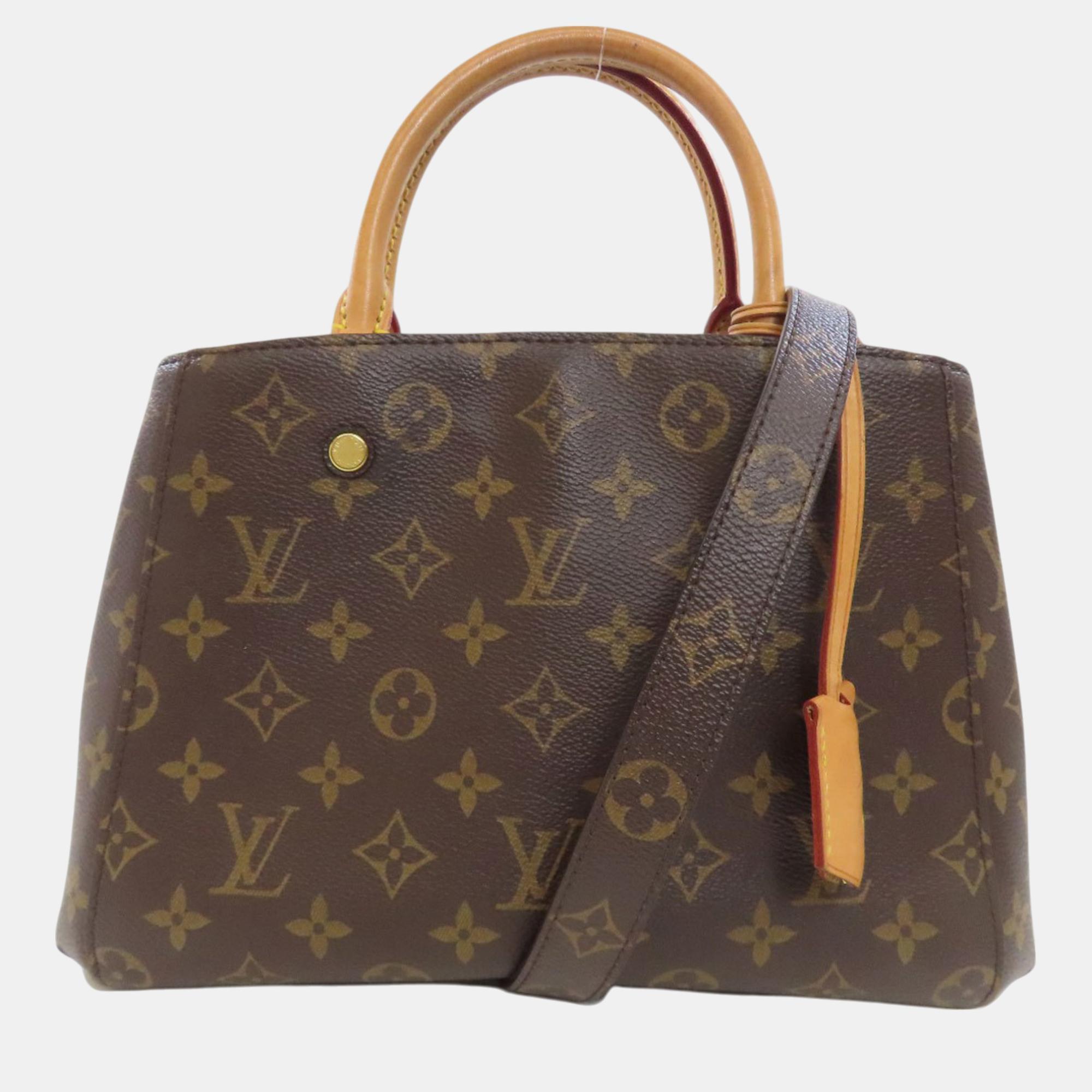 

Louis Vuitton Monogram Canvas Montaigne BB Handbag, Brown