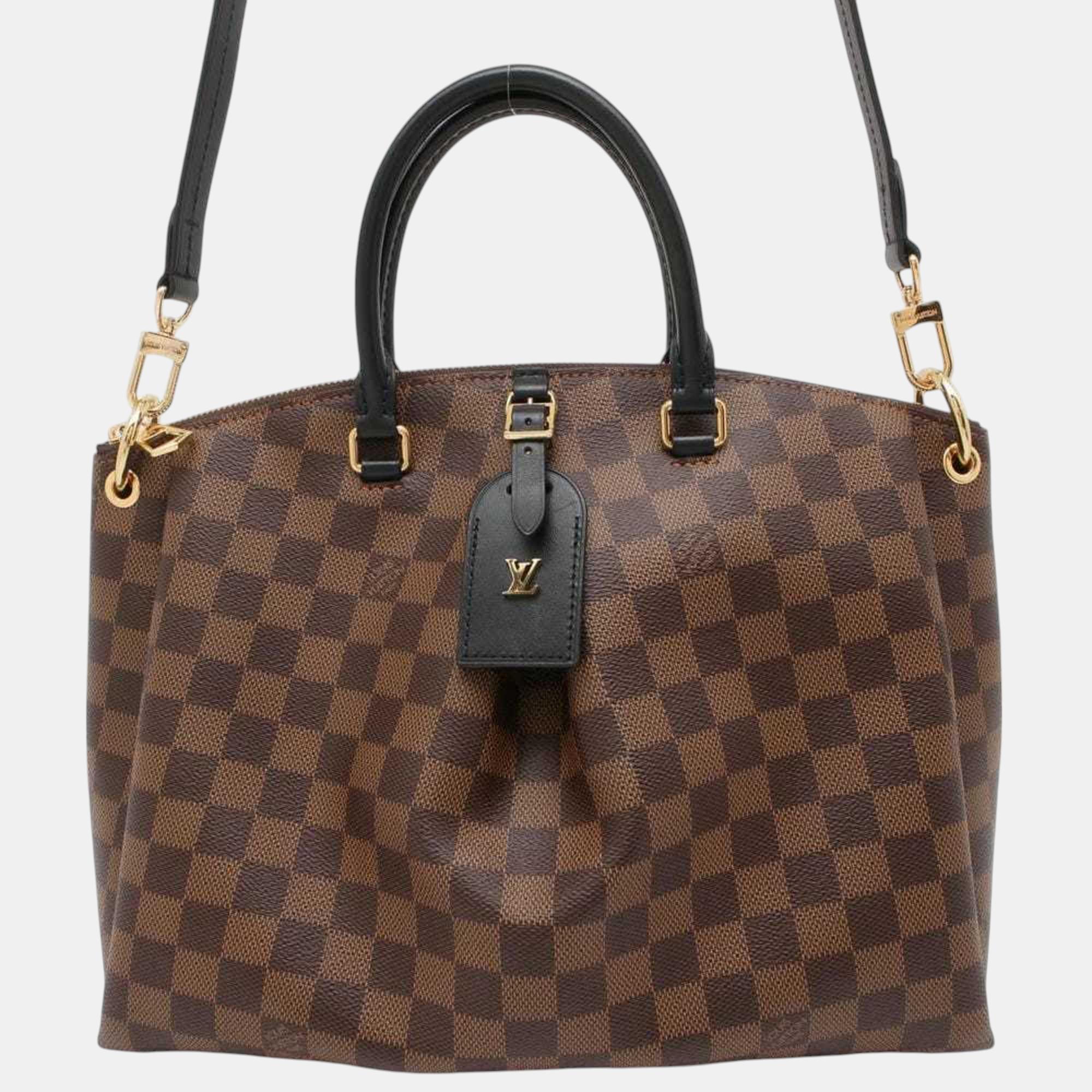 

Louis Vuitton Black Damier Ebene Odeon MM Tote Bag, Brown