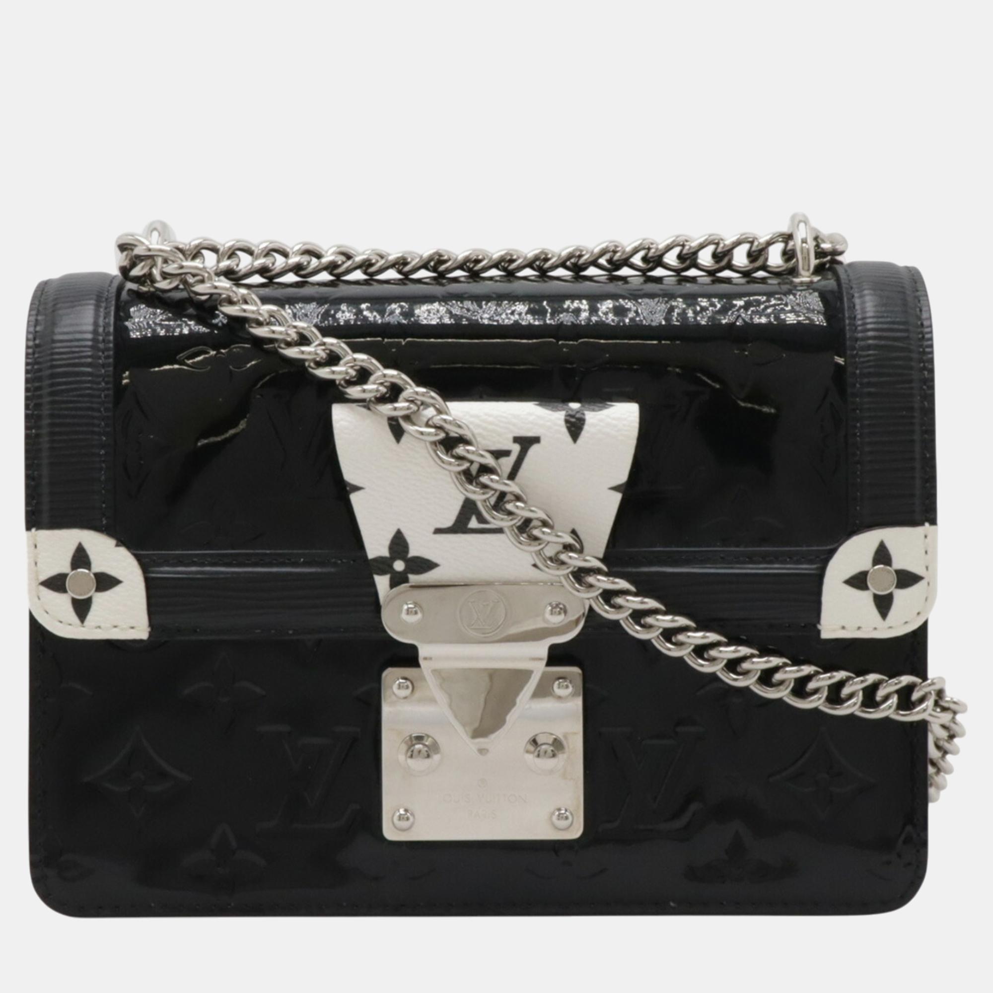 

Louis Vuitton Monogram Vernis Epi Winewood Pm Chain Bag Shoulder Noir Black White