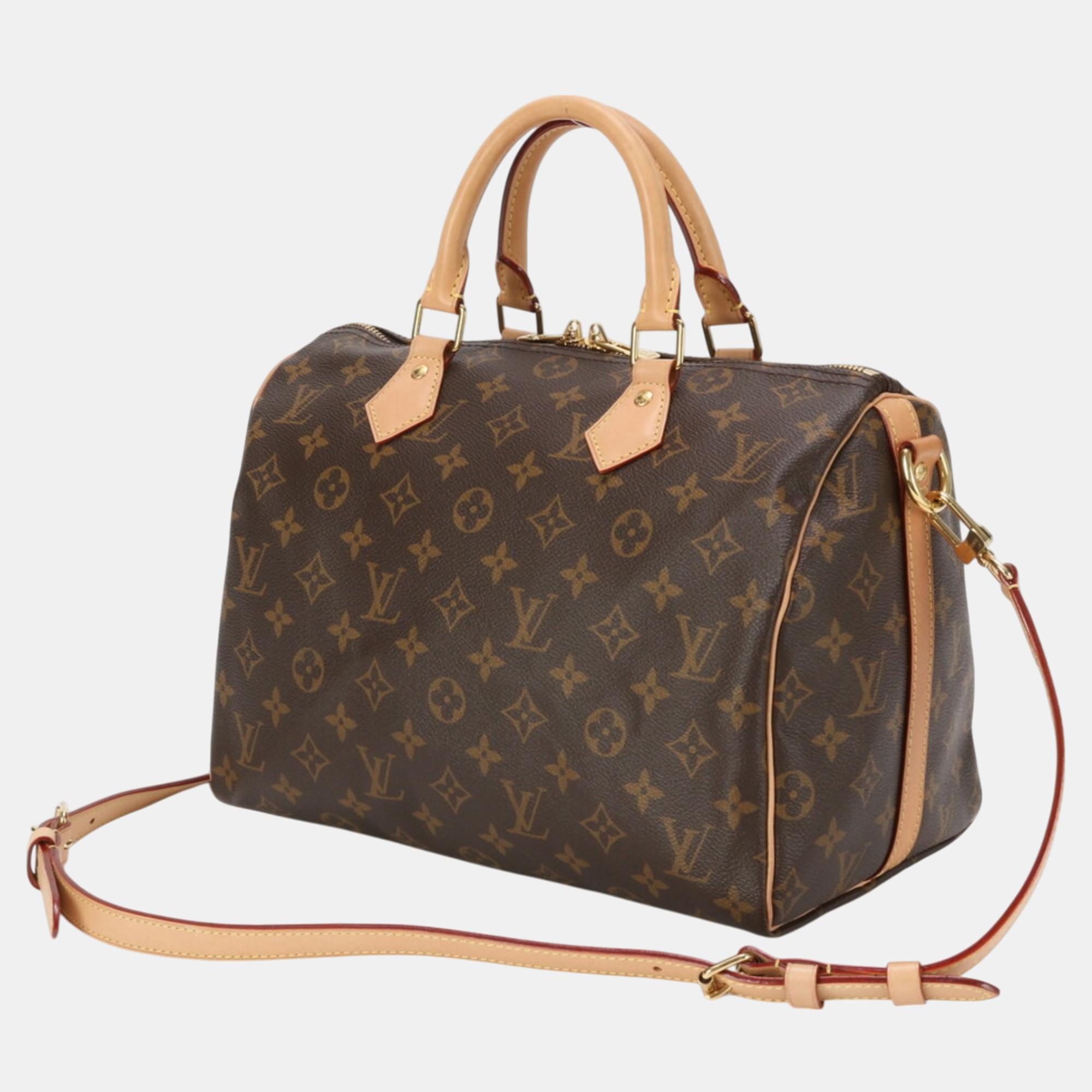 

Louis Vuitton Monogram Speedy Bandouliere 30 Leather Shoulder Bag, Brown