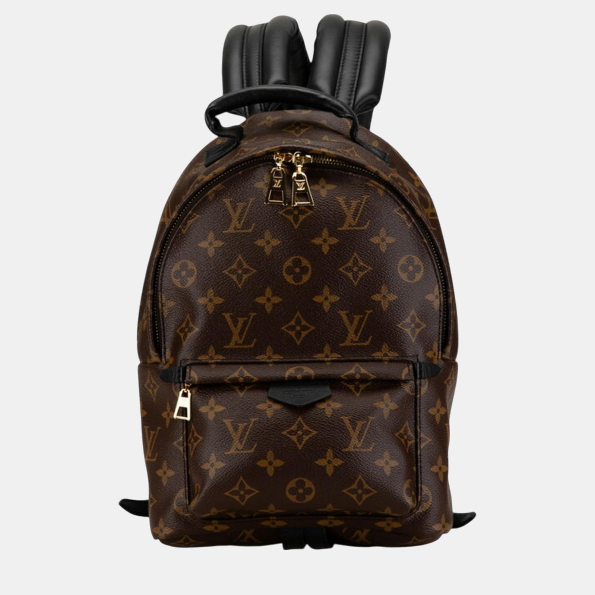 

Louis Vuitton Brown PVC Leather Monogram Palm Springs PM Backpack