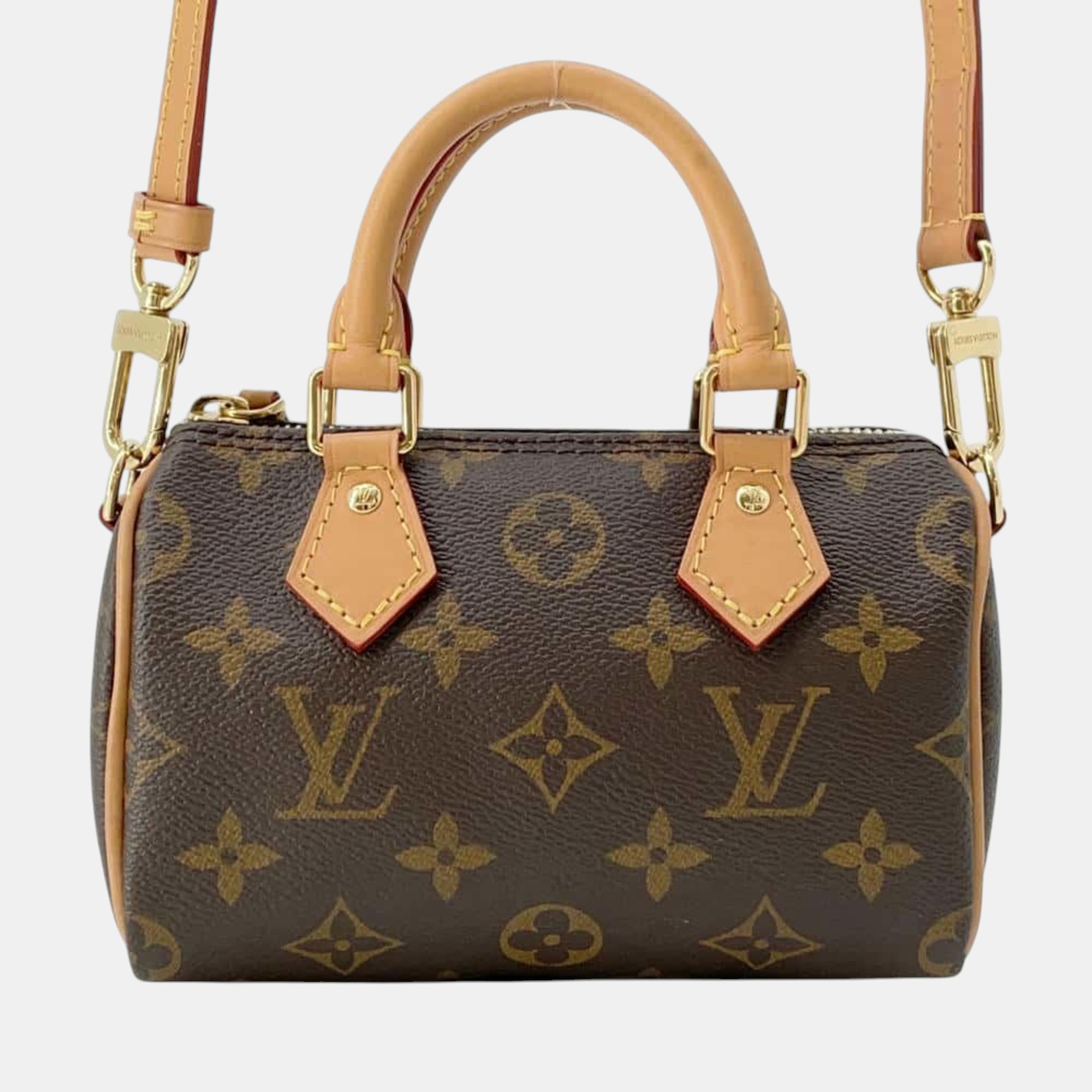 

Louis Vuitton Handbag Monogram Nano Speedy Shoulder Bag, Brown