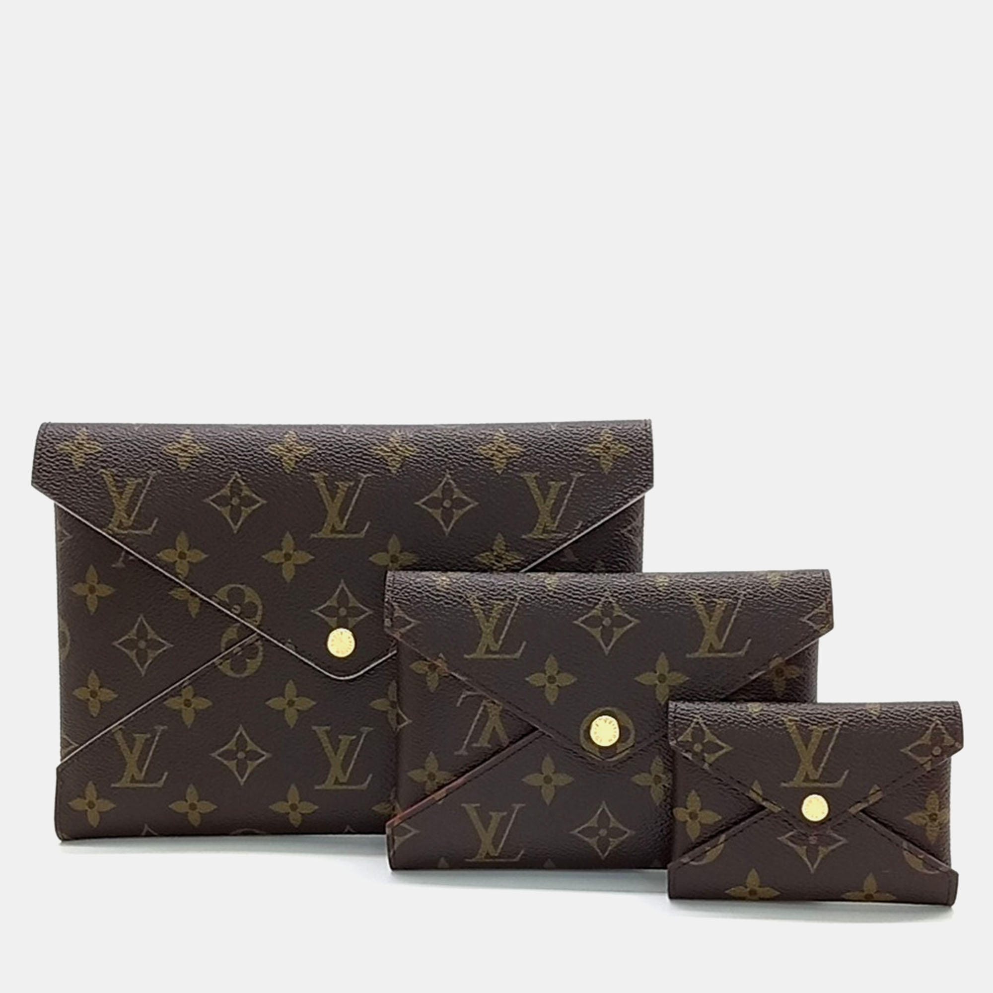 

Louis Vuitton Brown Coated Canvas Pochette Kirigami Clutch bag