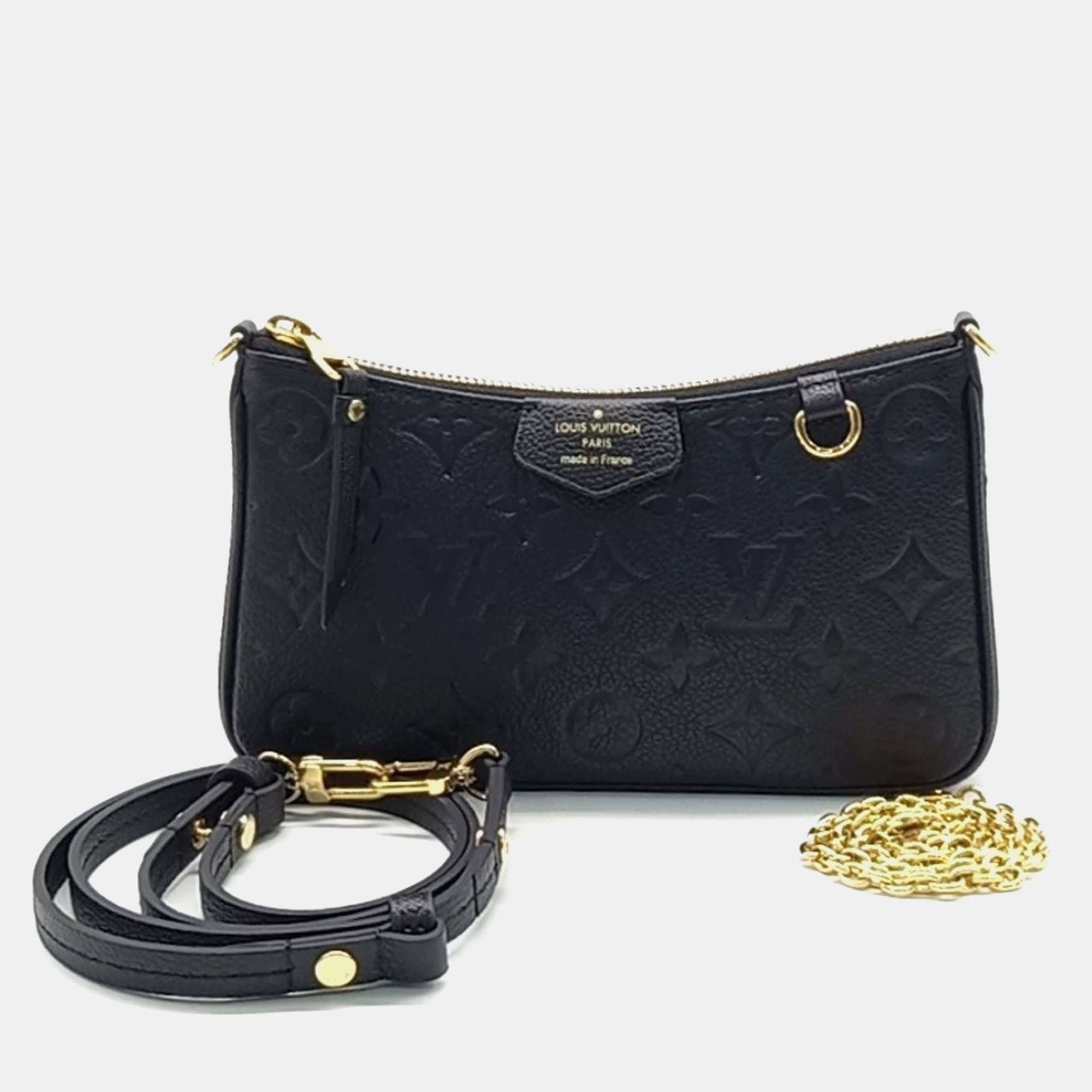 

Louis Vuitton Black Leather Empreinte Easy Pouch On Strap bag