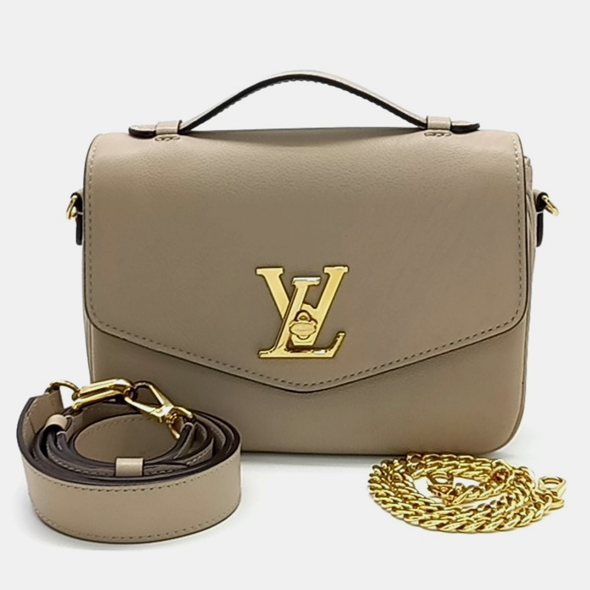 

Louis Vuitton Beige Leather Lock Me Oxford Bag