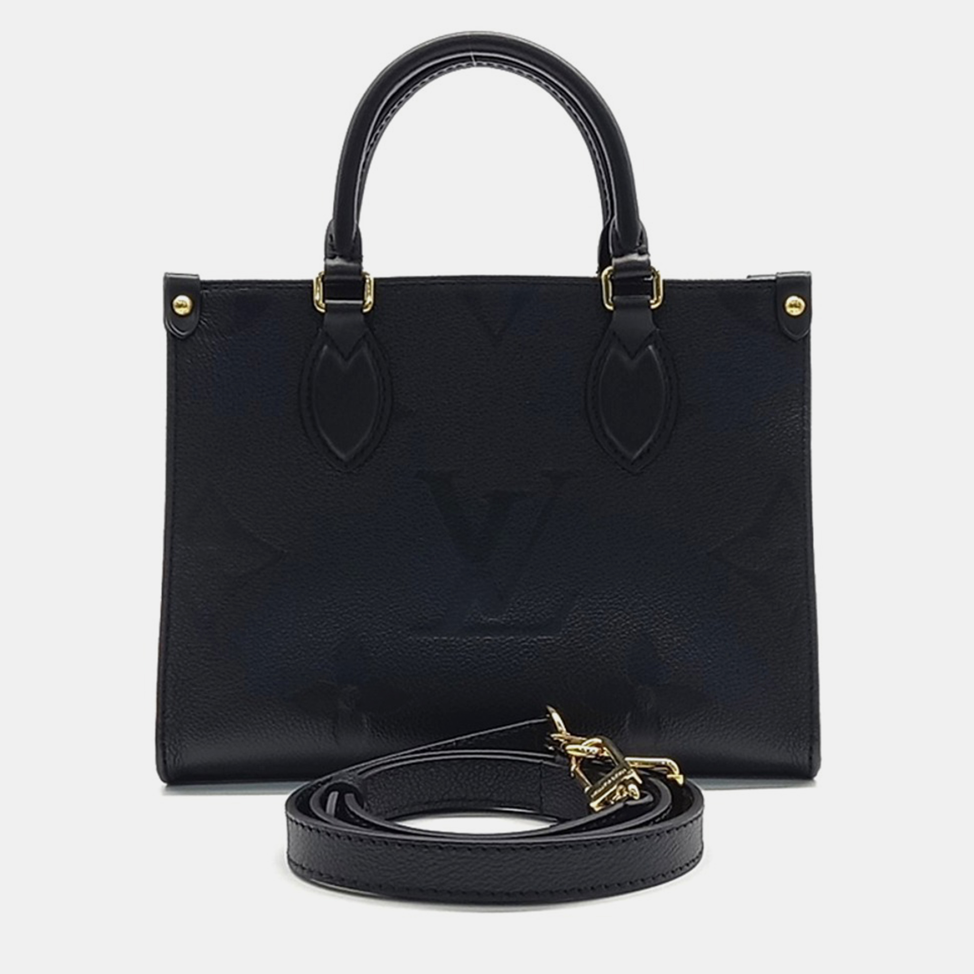 

Louis Vuitton Black Leather Empreinte On The Go PM bag