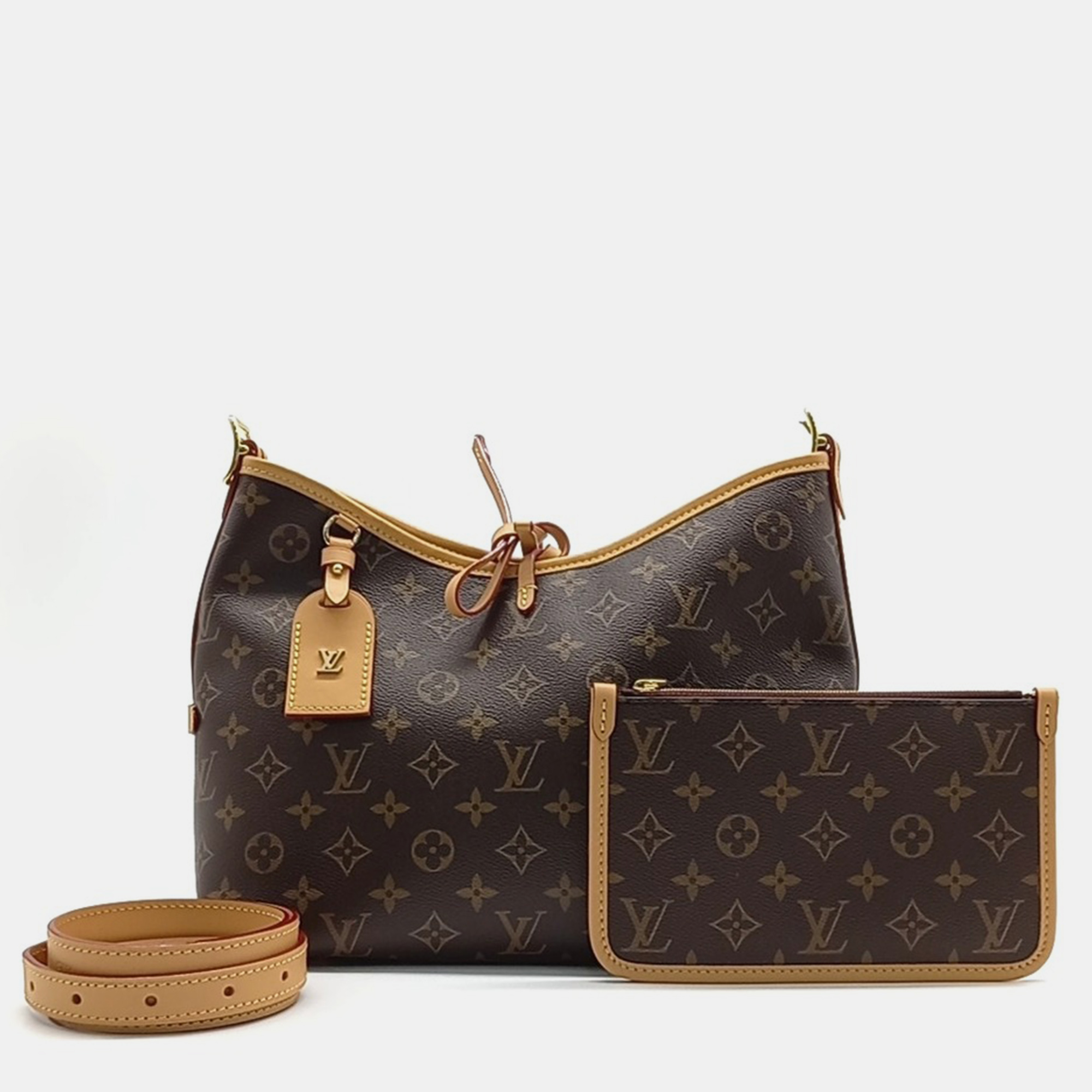 

Louis Vuitton Brown Coated Canvas Monogram Carry All PM bag