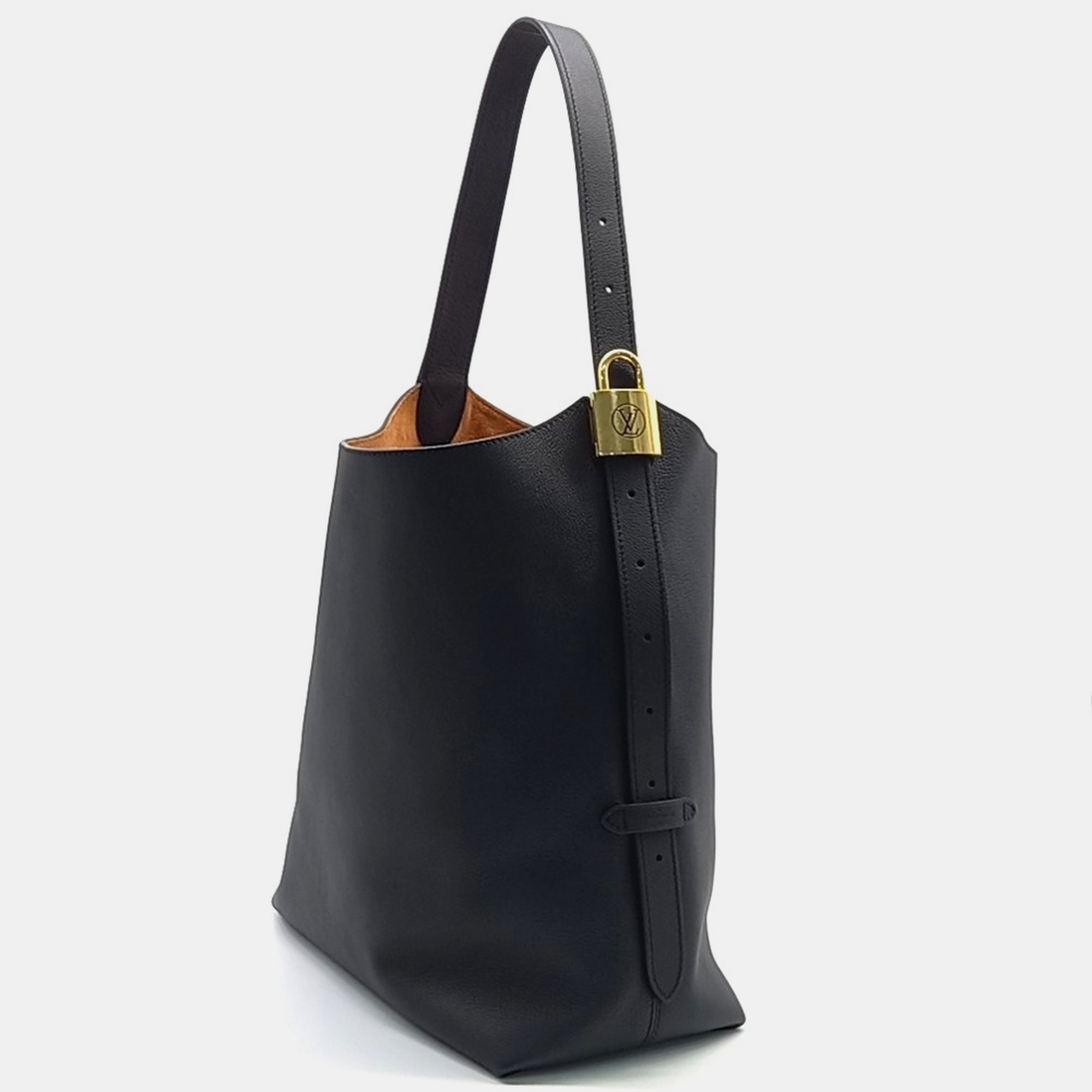 Louis Vuitton Black Leather Low Key Hobo MM bag 