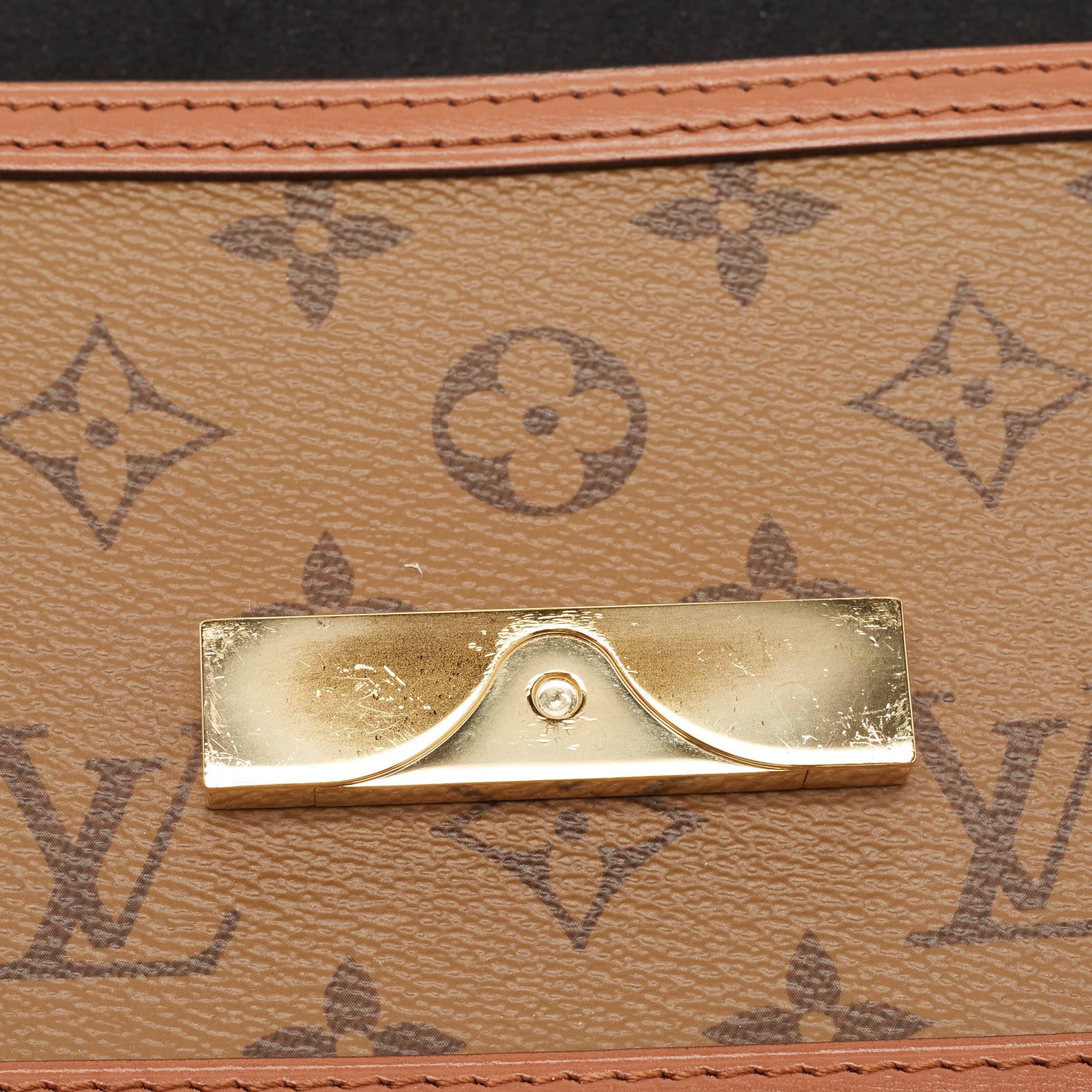Louis Vuitton Monogram Reverse Canvas Dauphine Wallet on Chain 