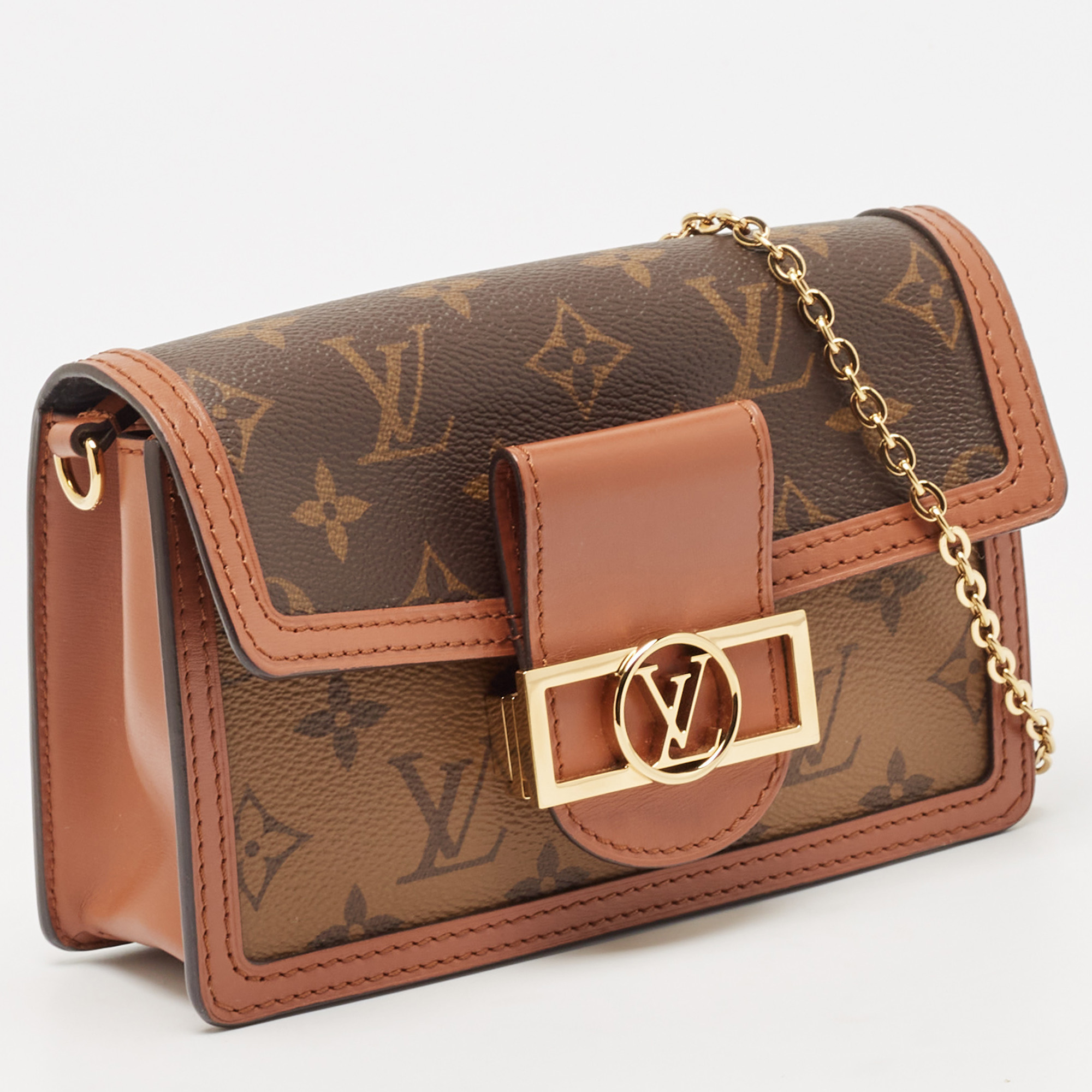 Louis Vuitton Monogram Reverse Canvas Dauphine Wallet on Chain 